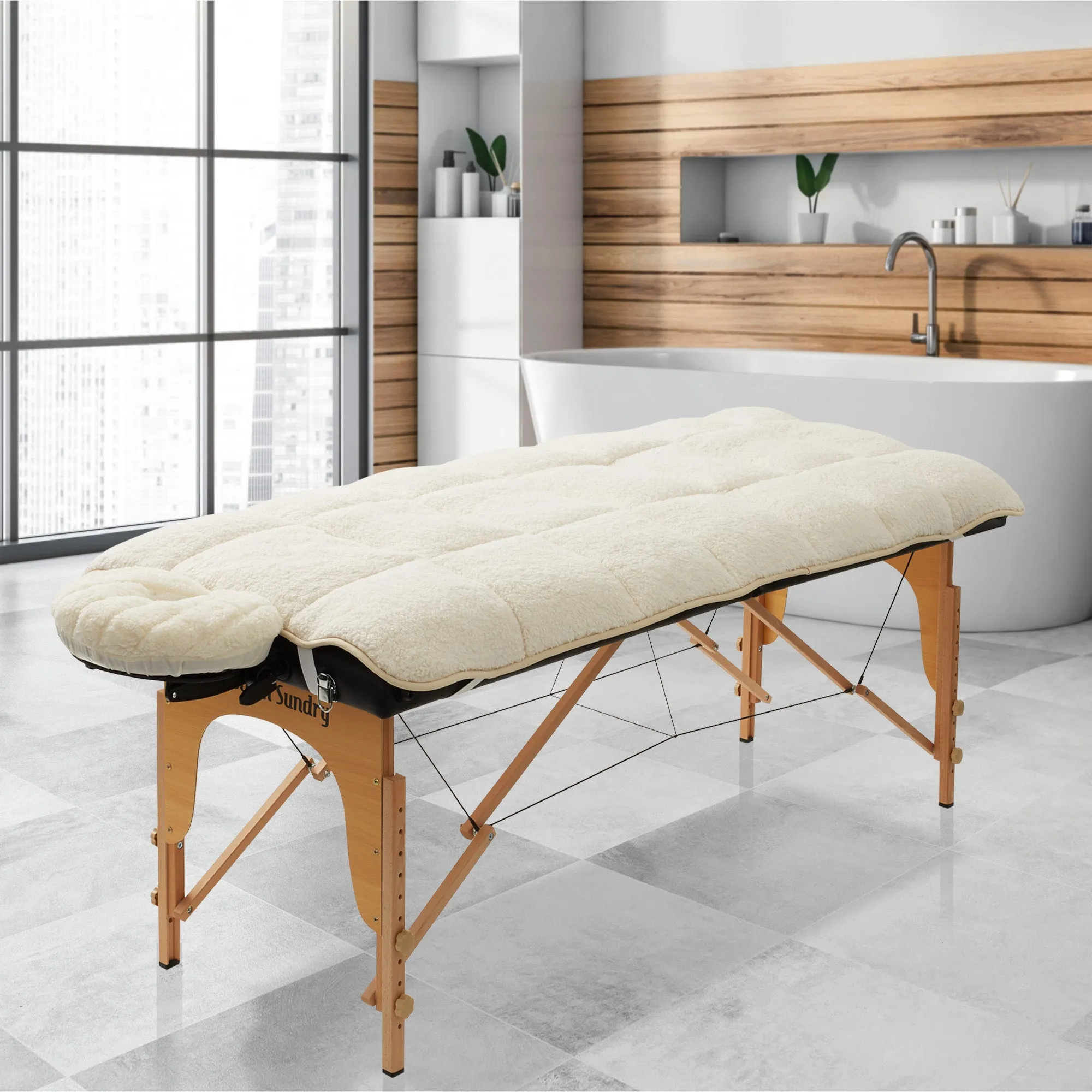 1/2" Thick Fleece Massage Table Pad & Face Cradle Set by Saloniture