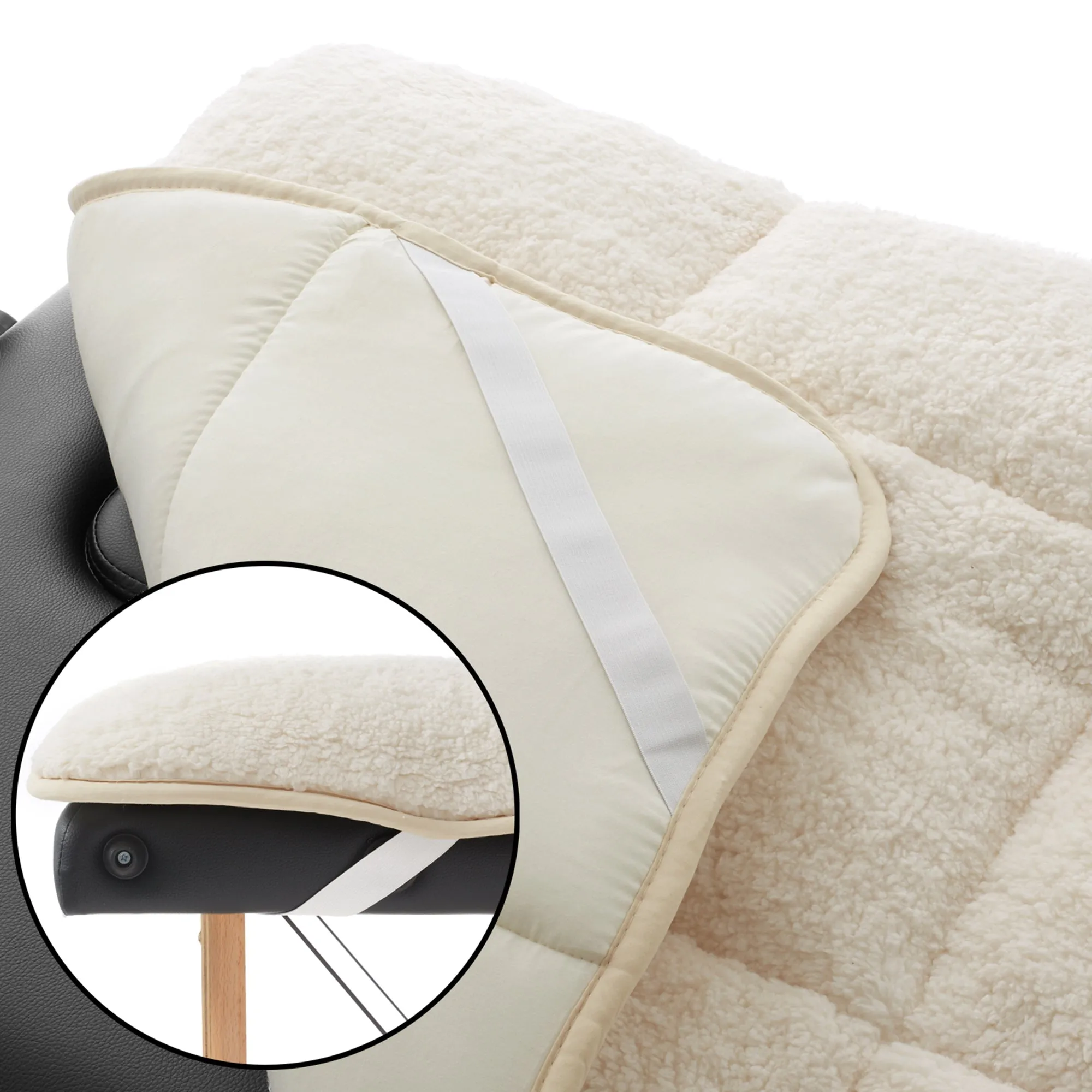 1/2" Thick Fleece Massage Table Pad & Face Cradle Set by Saloniture