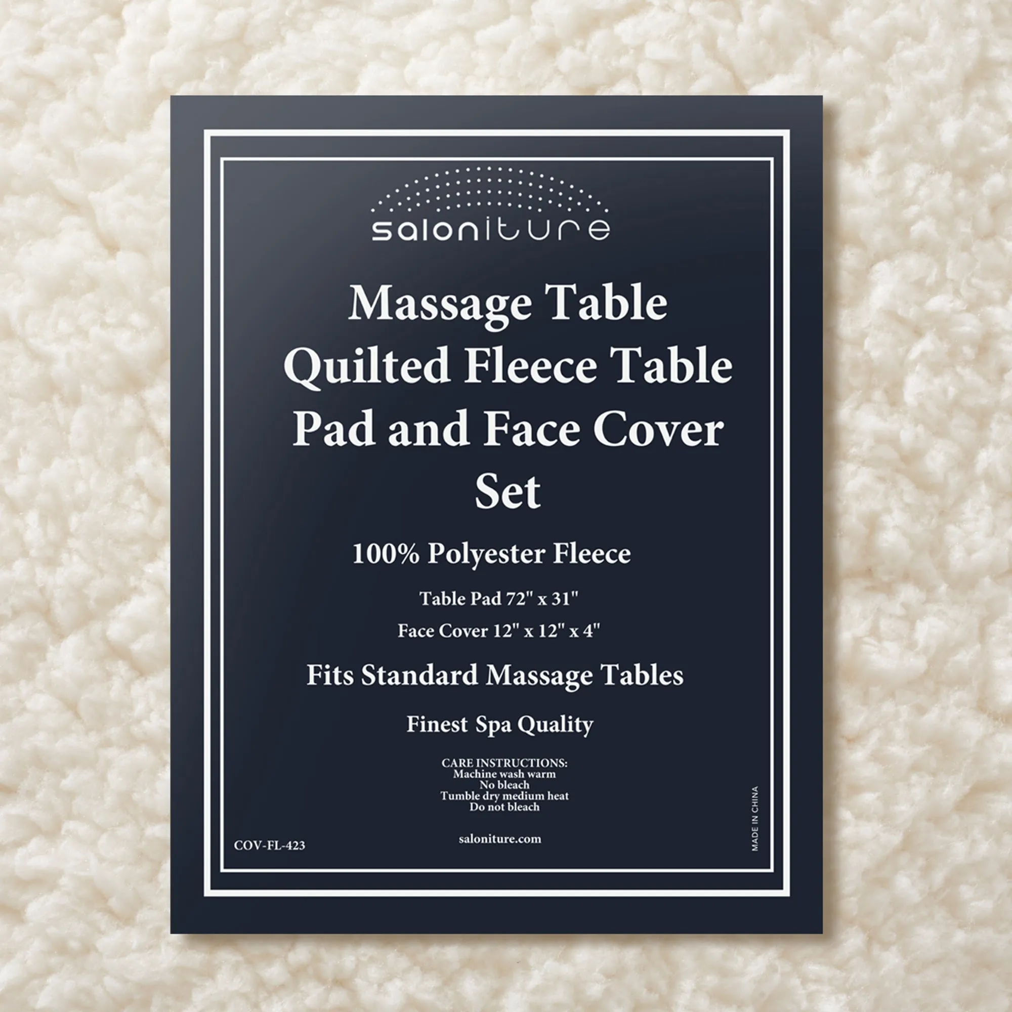 1/2" Thick Fleece Massage Table Pad & Face Cradle Set by Saloniture