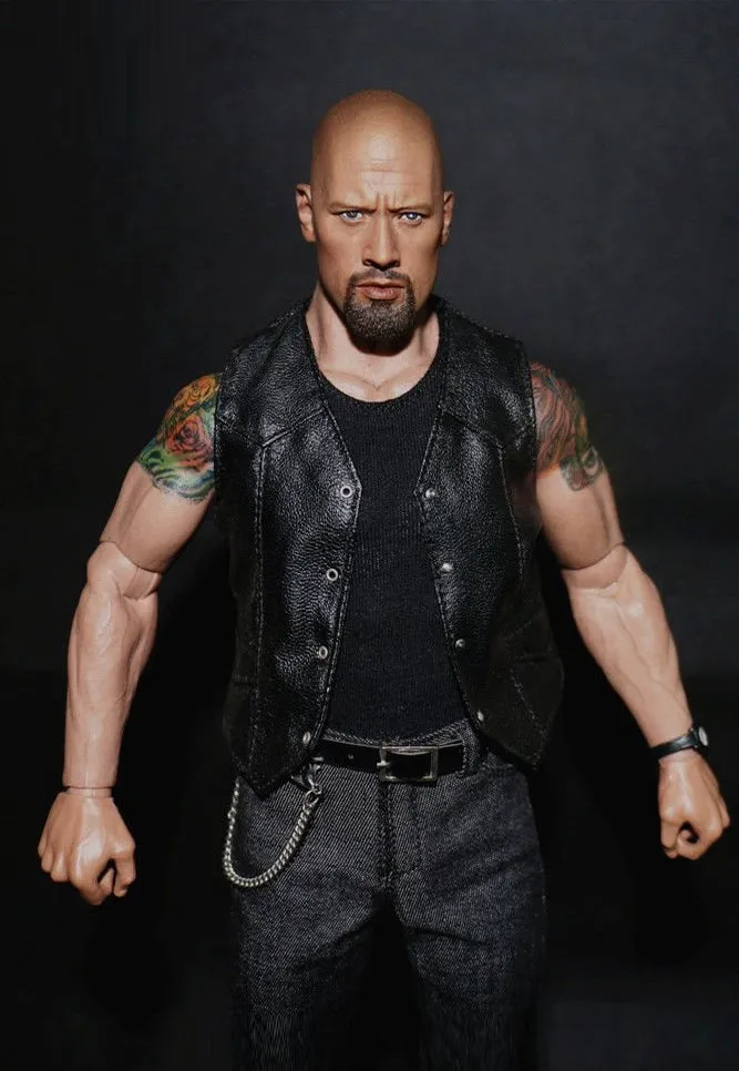 1:6 Fast and Furious - Dwayne Johnson Male Custom Figure Set Wolfking (Outfit and Headsculpt Only)