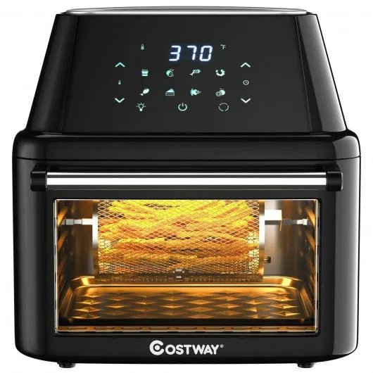 19 QT Multi-functional Air Fryer Oven 1800W Dehydrator Rotisserie-Black