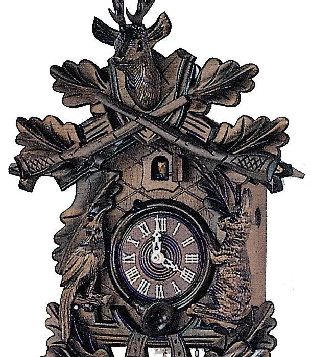 23" Hunter Theme Eight Day Movement Larger German Cuckoo Clock