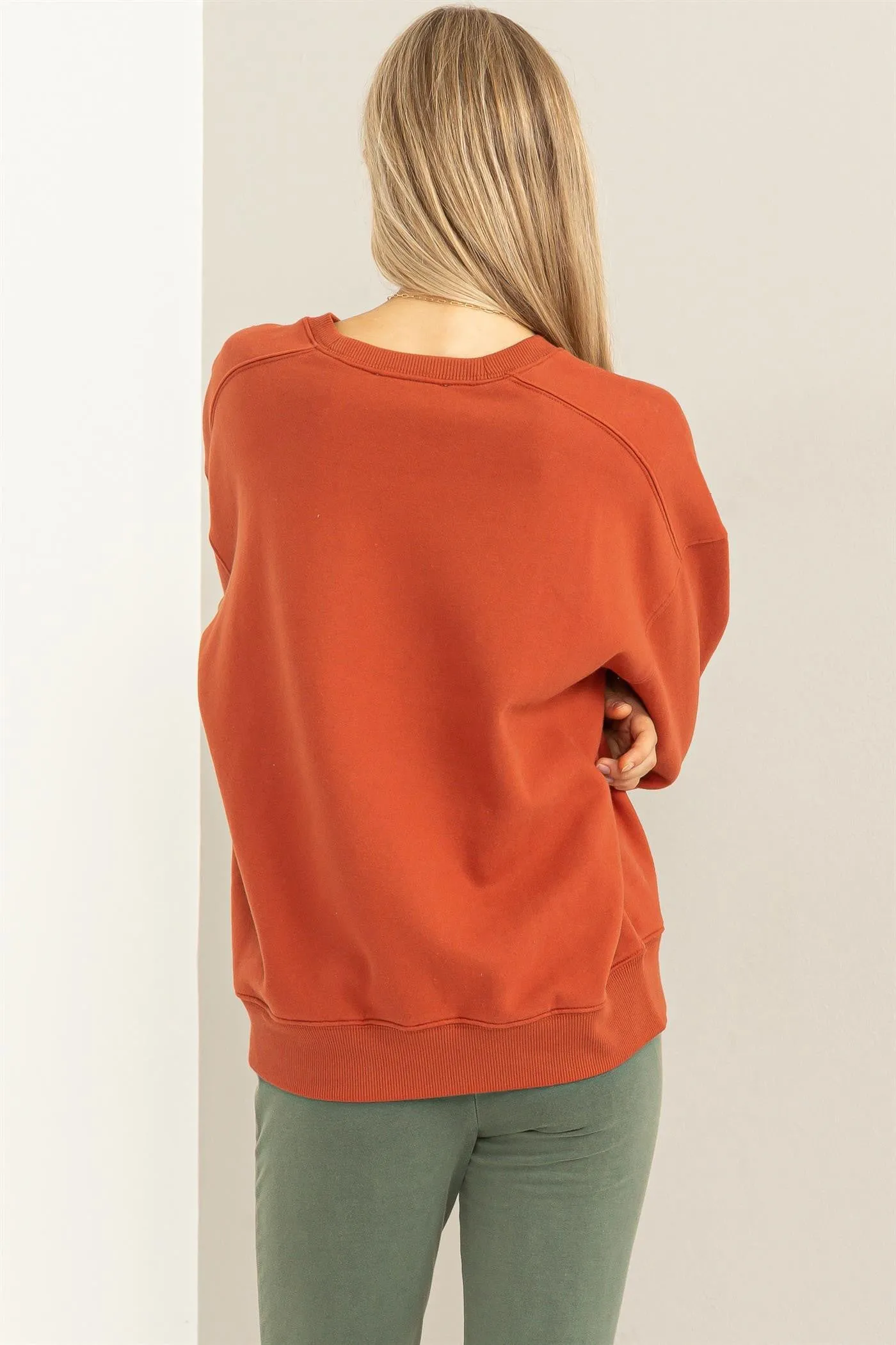 'A Hint' Sweatshirt - Clay