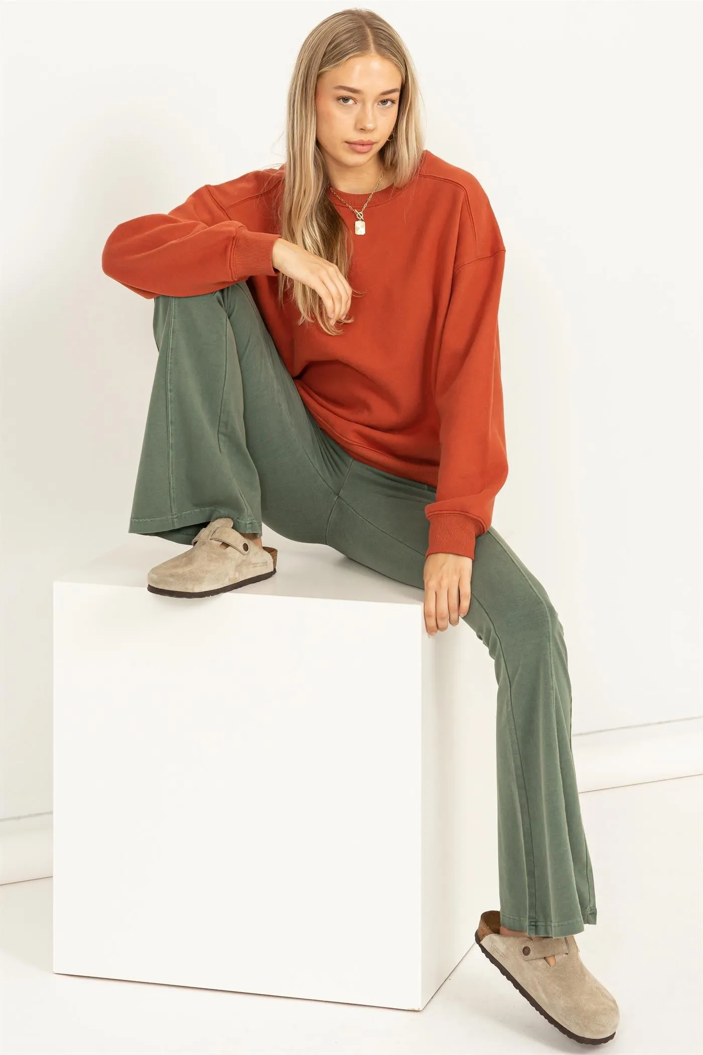 'A Hint' Sweatshirt - Clay