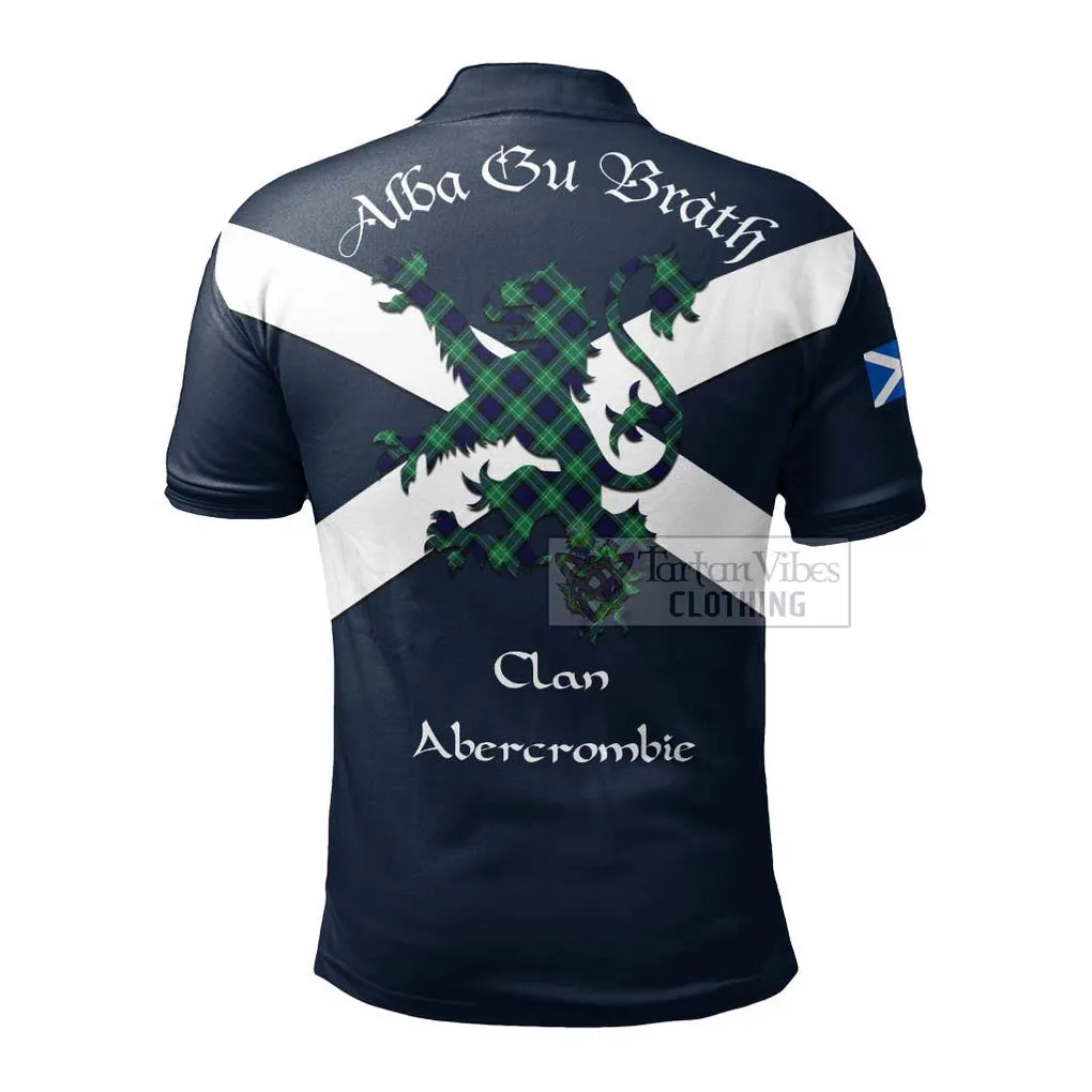 Abercrombie Tartan Lion Rampant Polo Shirt Proudly Display Your Heritage with Alba Gu Brath and Clan Name