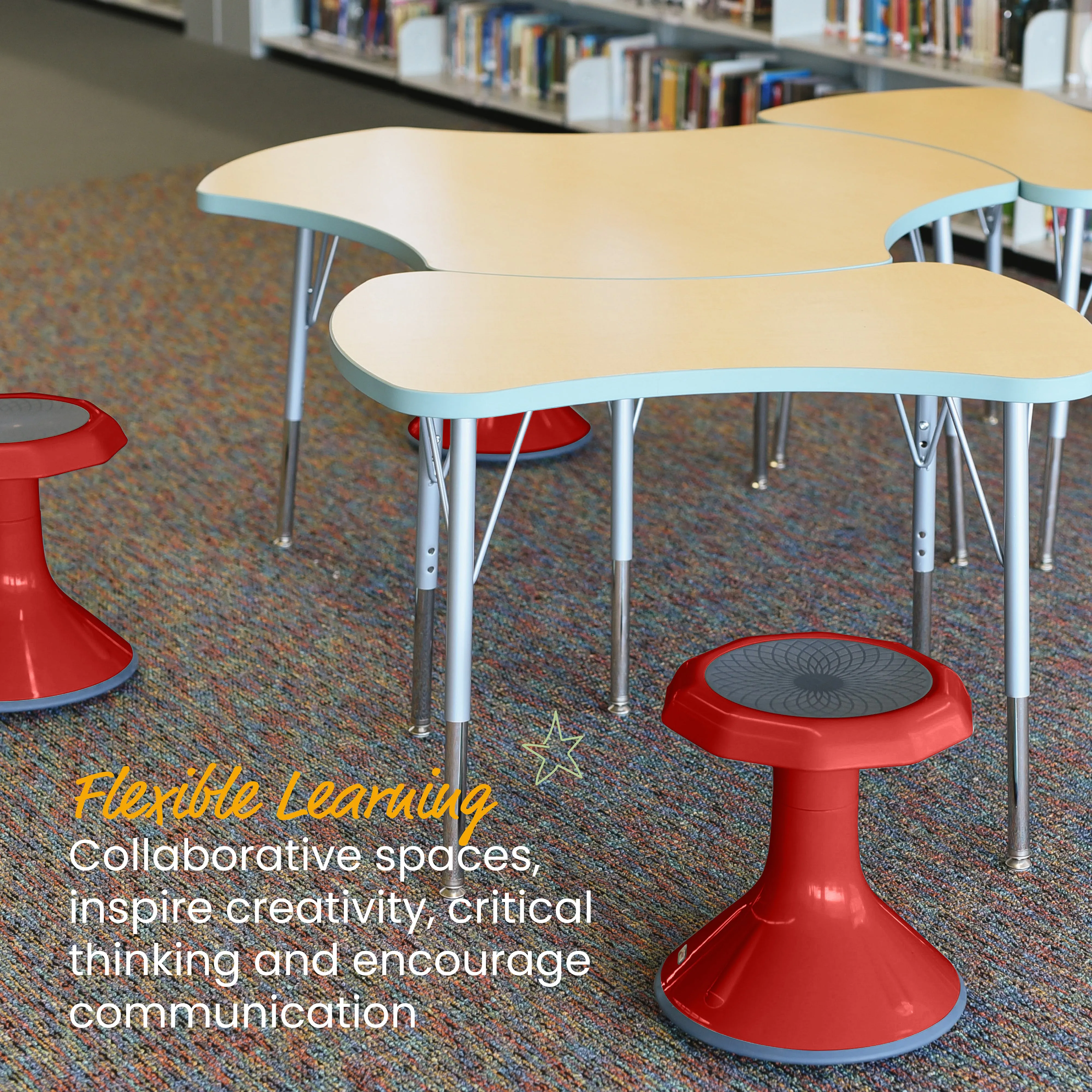 ACE Active Core Engagement Wobble Stool, Flexible Seating, 15in Seat Height