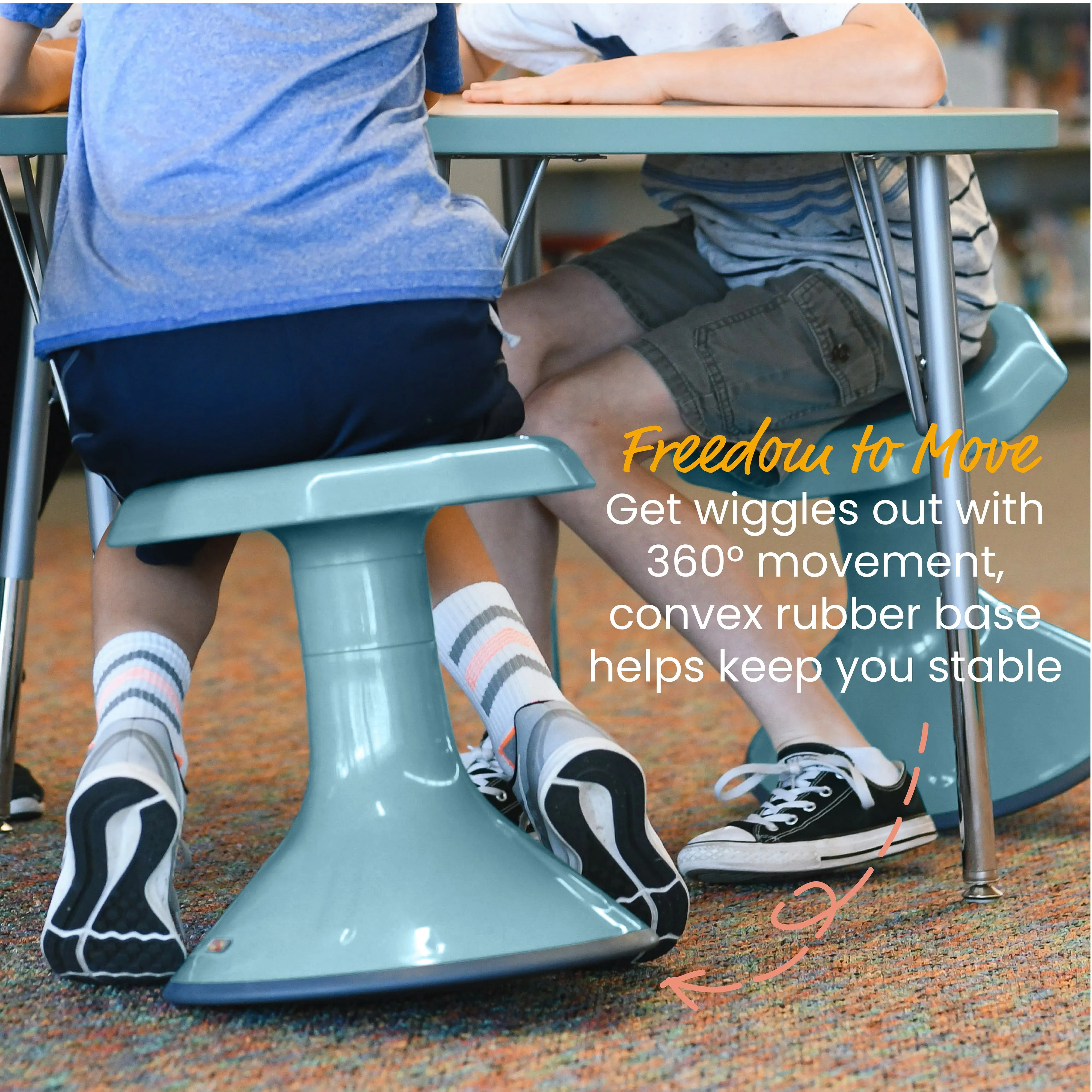 ACE Active Core Engagement Wobble Stool, Flexible Seating, 15in Seat Height