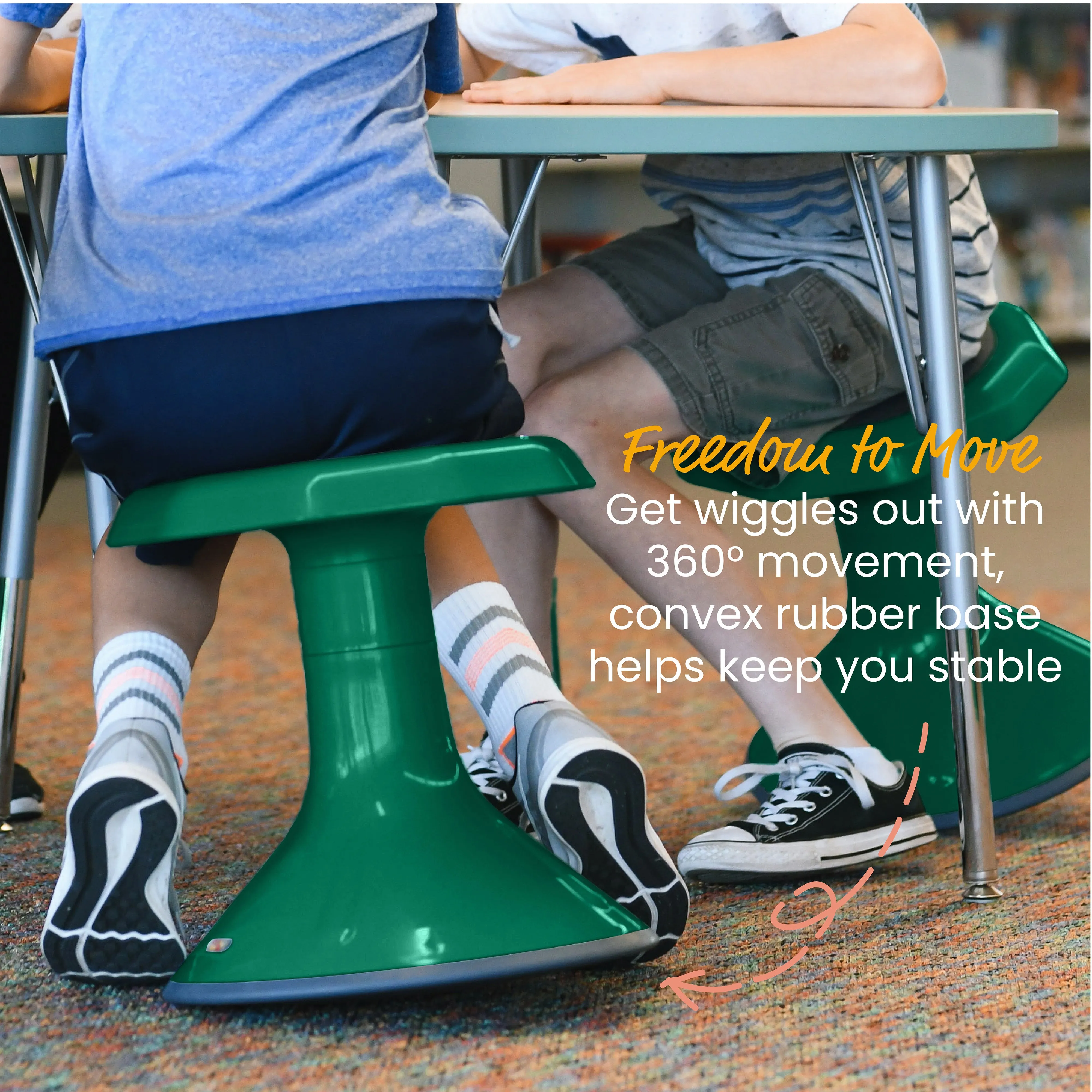 ACE Active Core Engagement Wobble Stool, Flexible Seating, 15in Seat Height