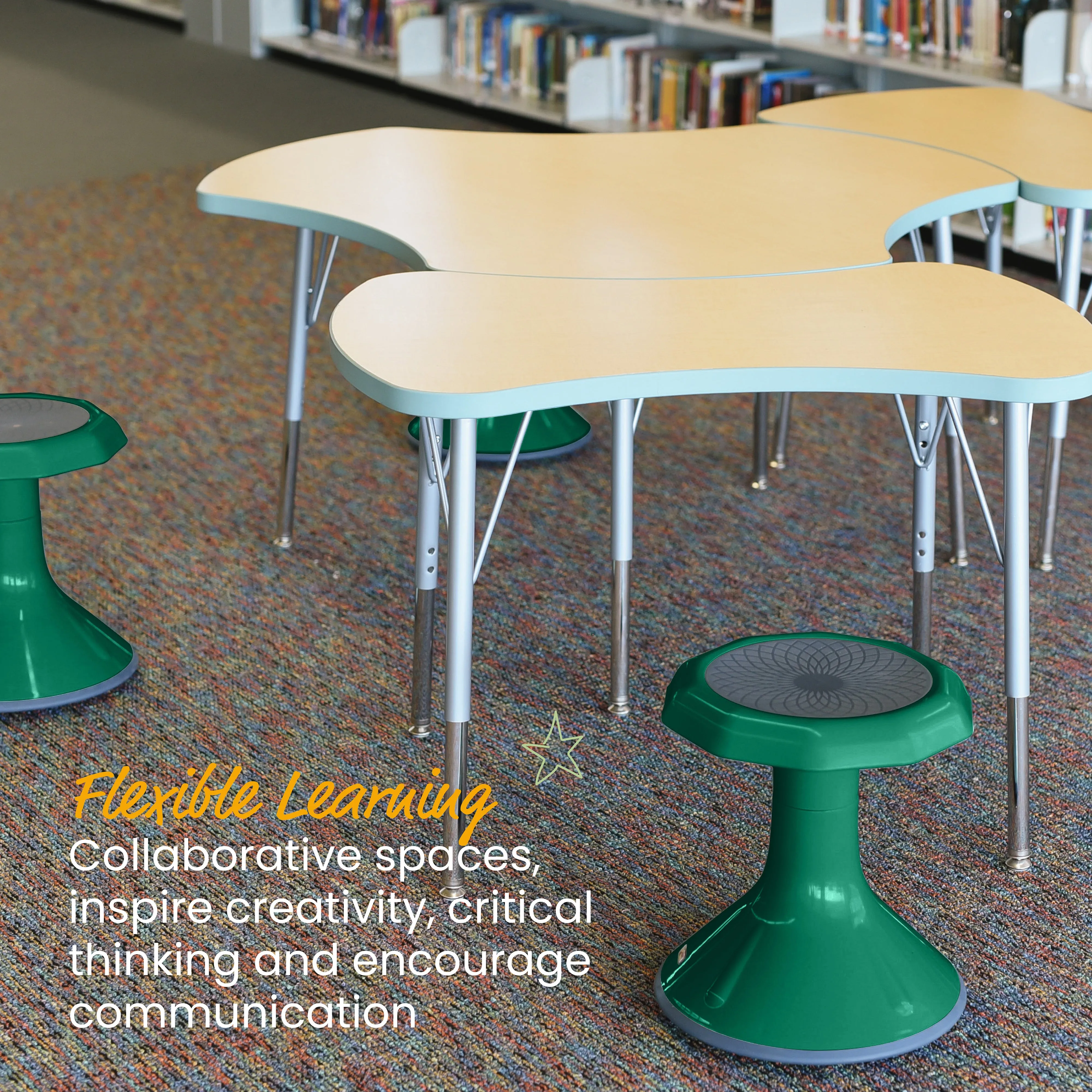 ACE Active Core Engagement Wobble Stool, Flexible Seating, 15in Seat Height
