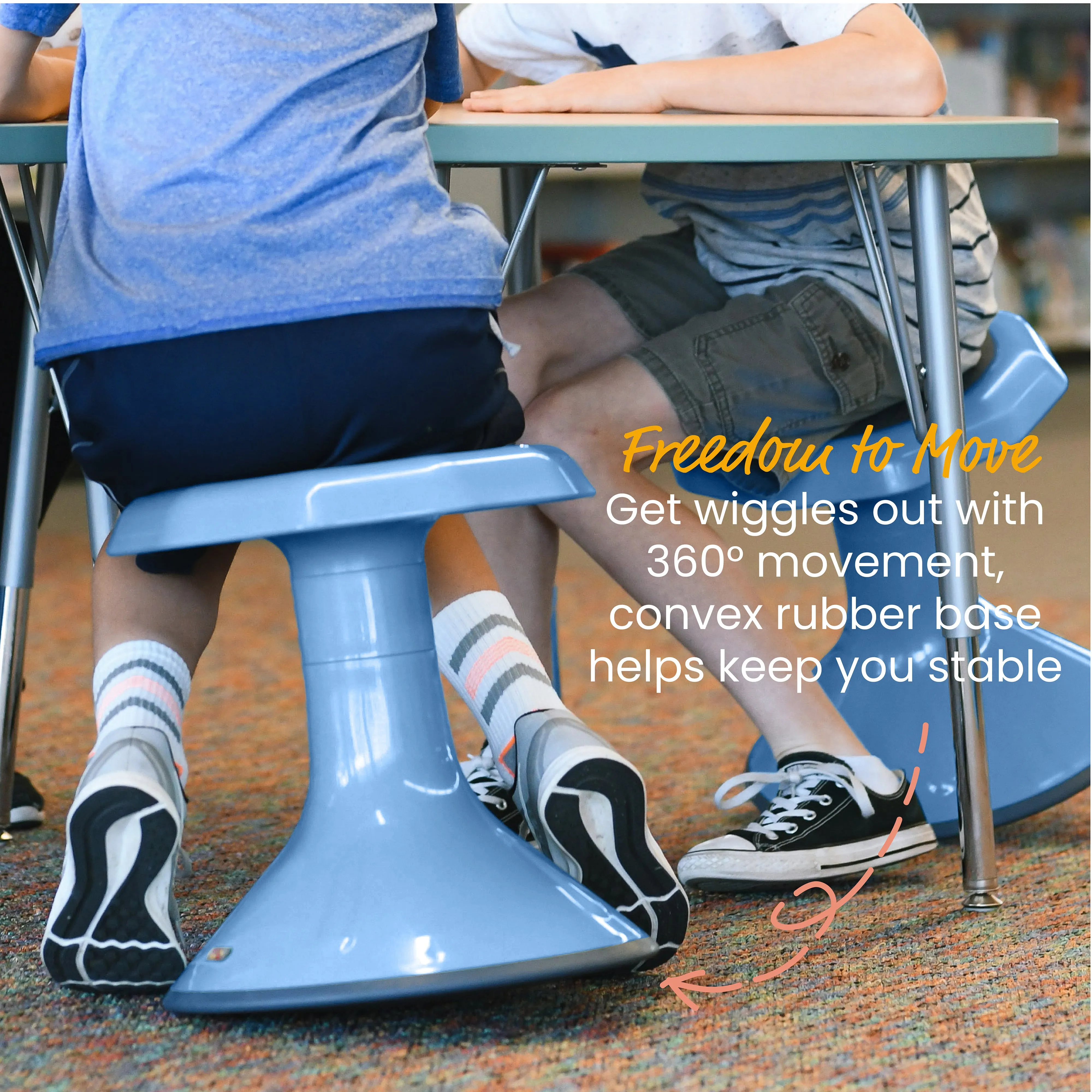 ACE Active Core Engagement Wobble Stool, Flexible Seating, 15in Seat Height