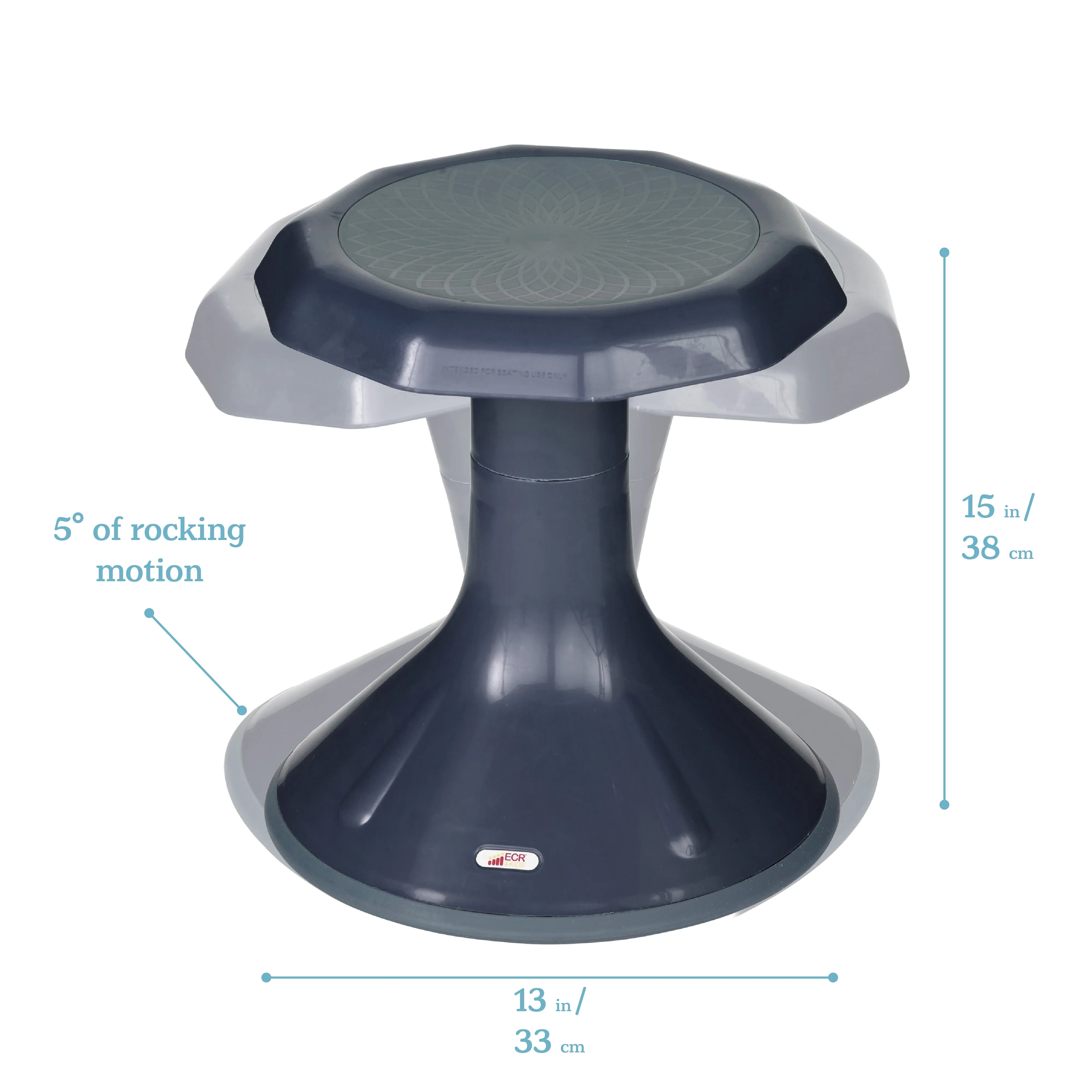 ACE Active Core Engagement Wobble Stool, Flexible Seating, 15in Seat Height