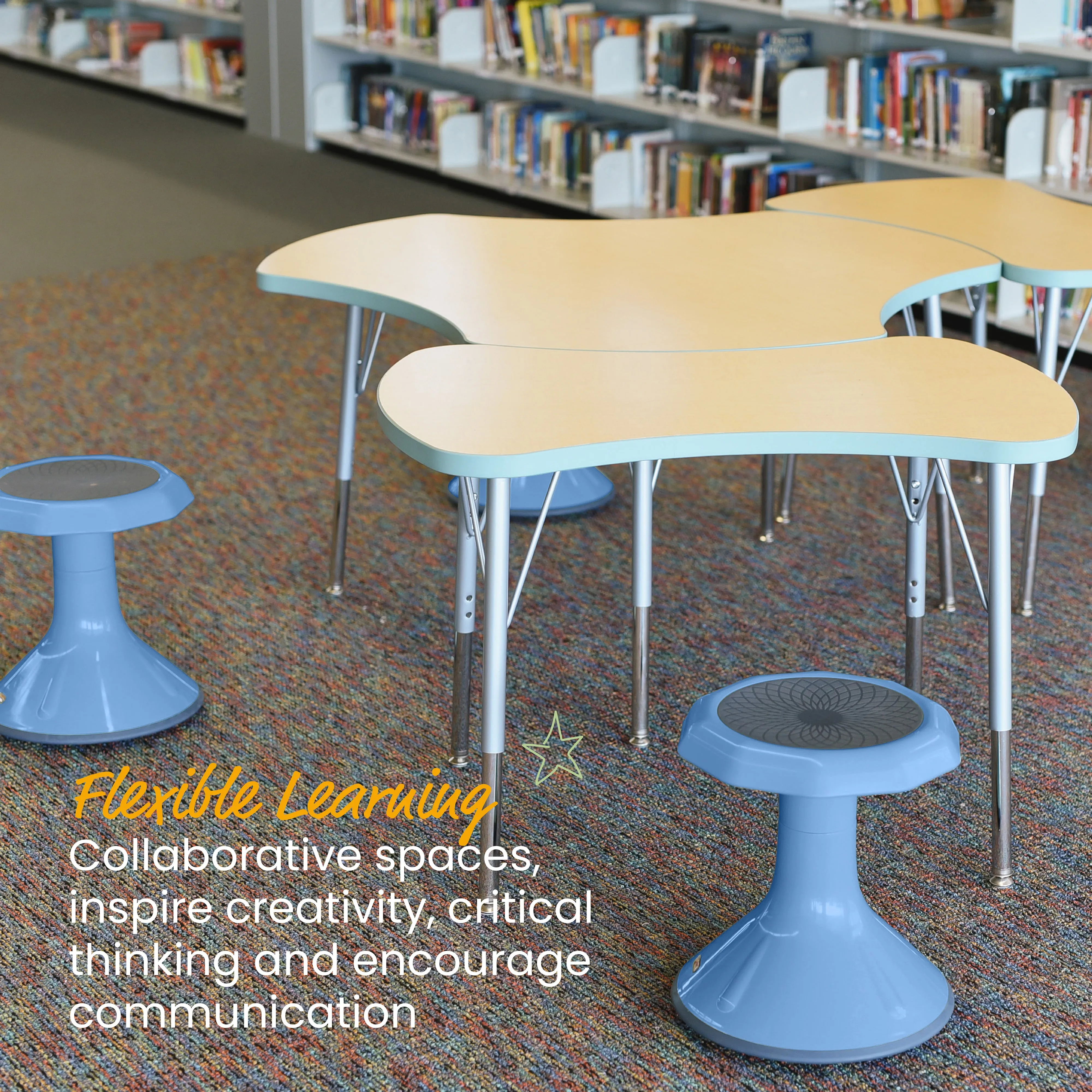 ACE Active Core Engagement Wobble Stool, Flexible Seating, 15in Seat Height