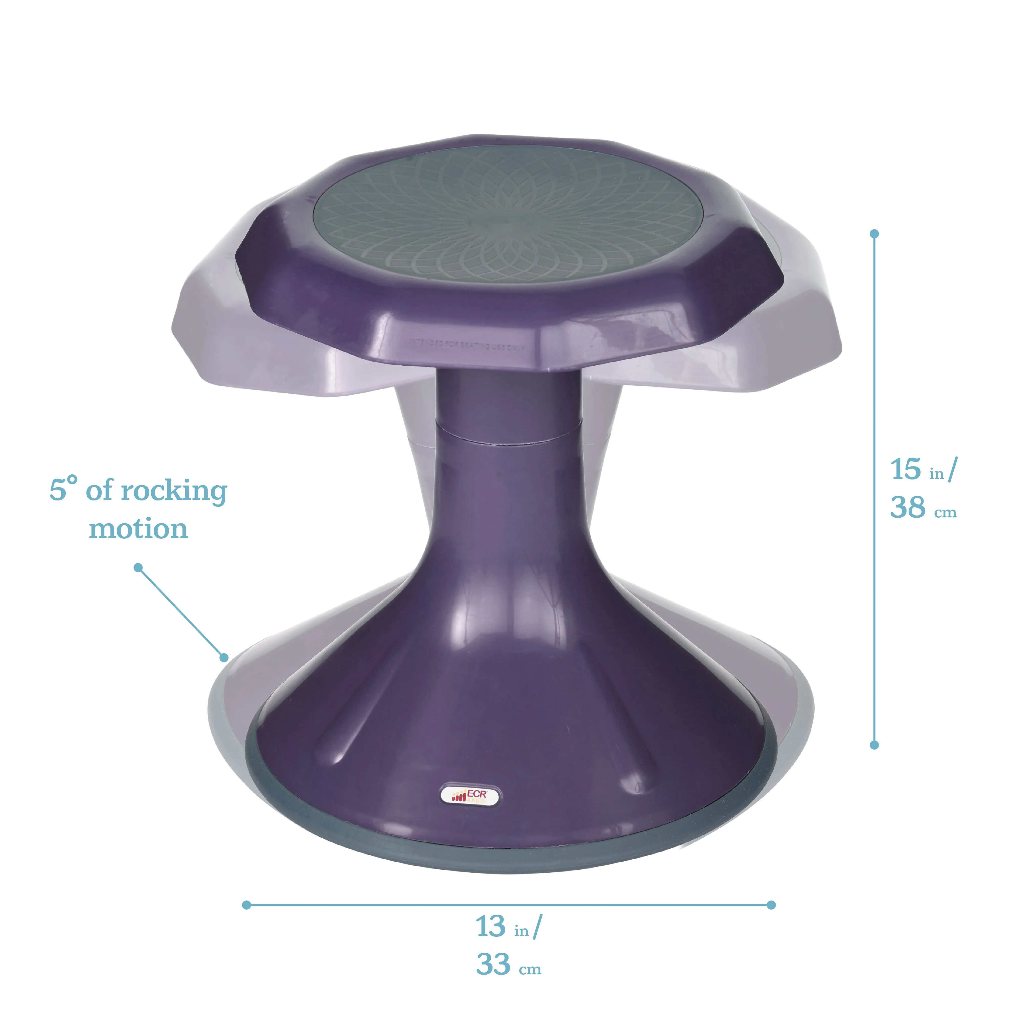 ACE Active Core Engagement Wobble Stool, Flexible Seating, 15in Seat Height