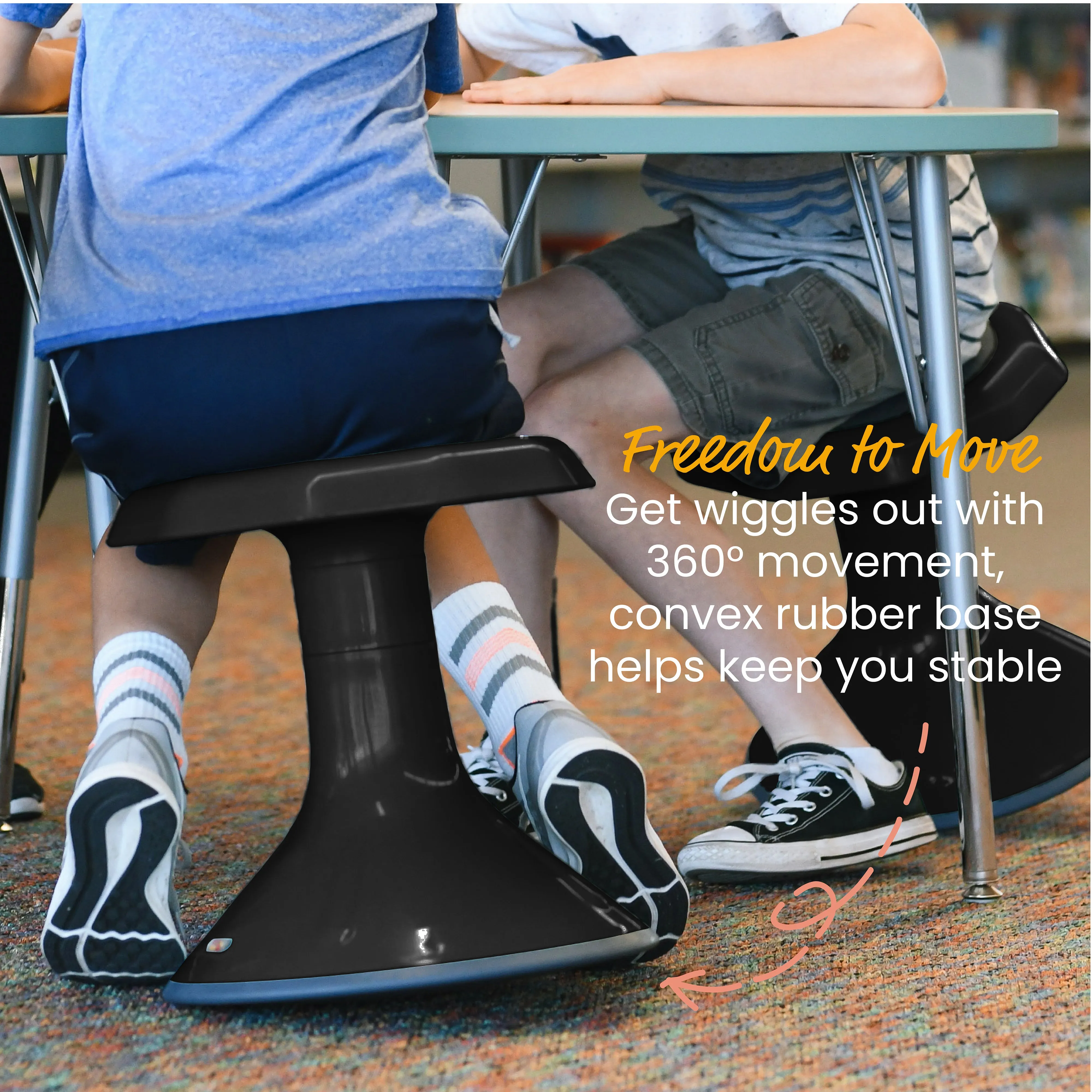 ACE Active Core Engagement Wobble Stool, Flexible Seating, 15in Seat Height