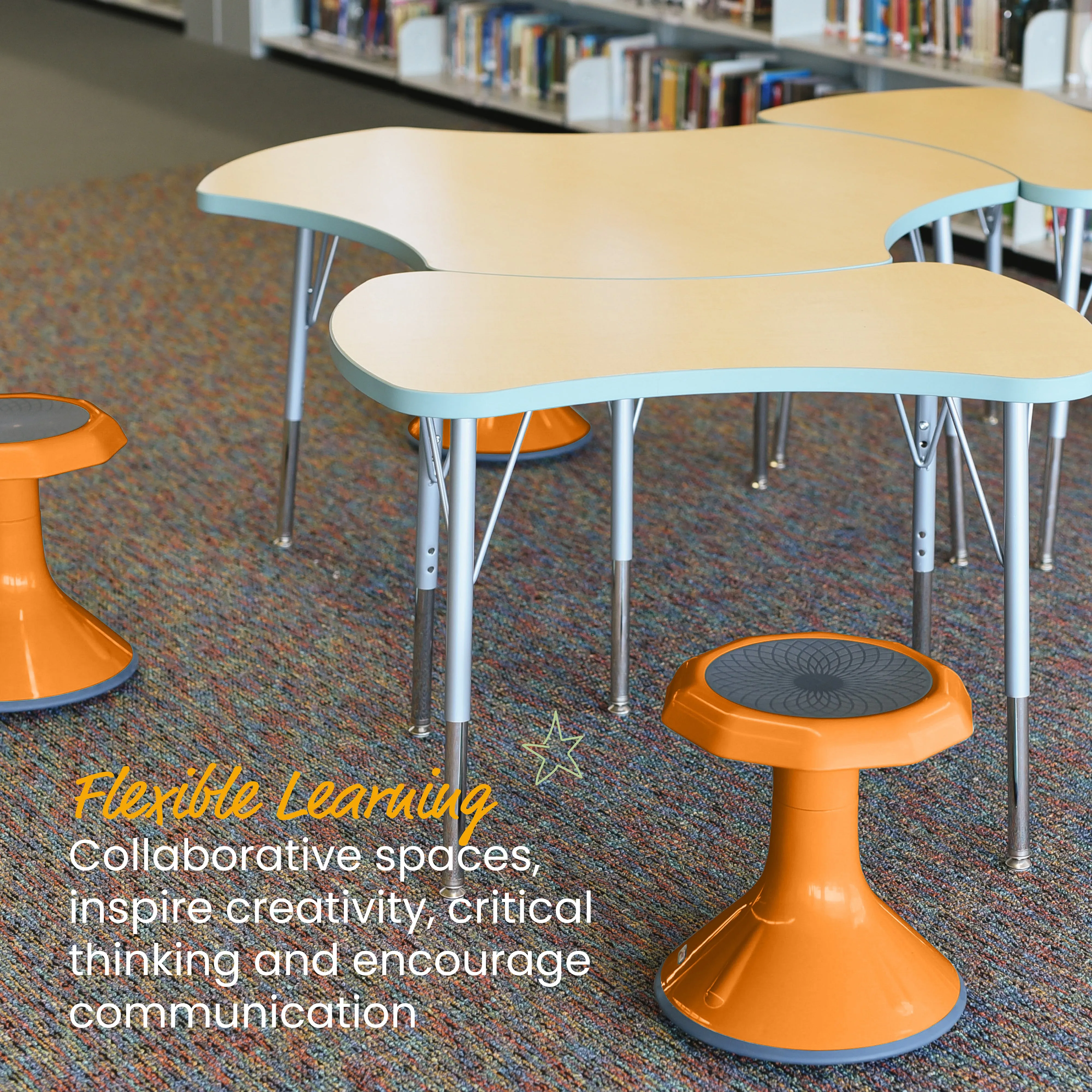 ACE Active Core Engagement Wobble Stool, Flexible Seating, 15in Seat Height