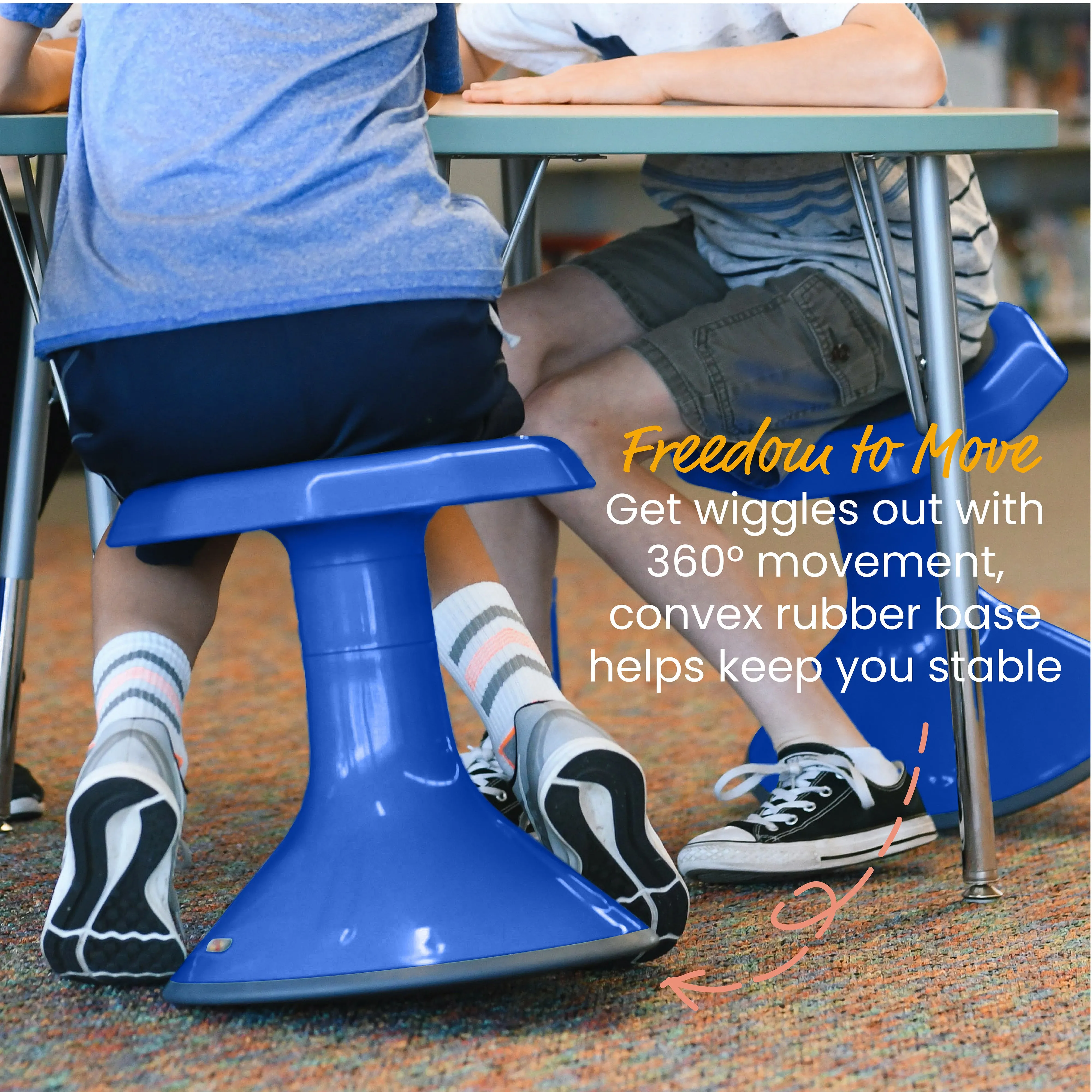 ACE Active Core Engagement Wobble Stool, Flexible Seating, 15in Seat Height