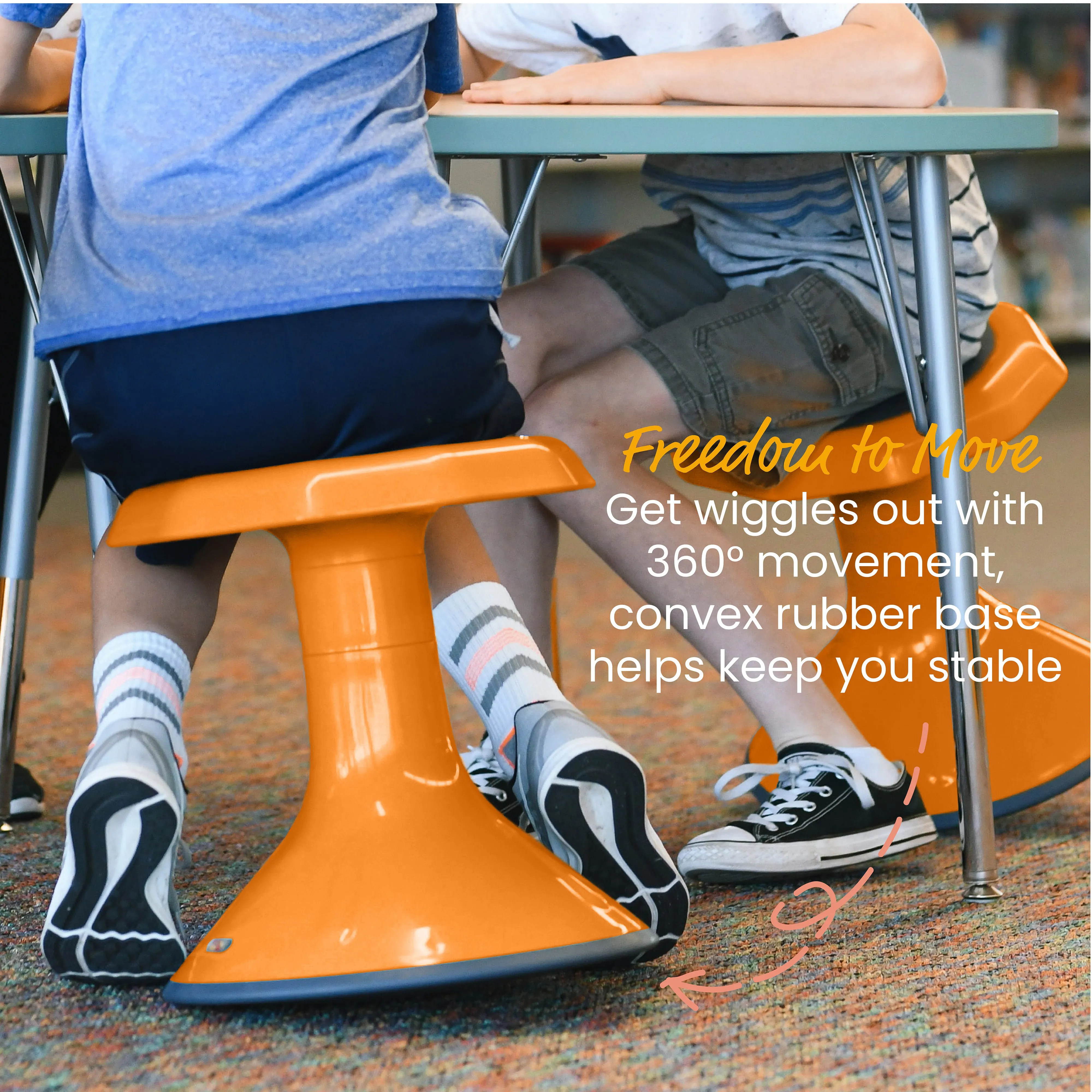 ACE Active Core Engagement Wobble Stool, Flexible Seating, 15in Seat Height