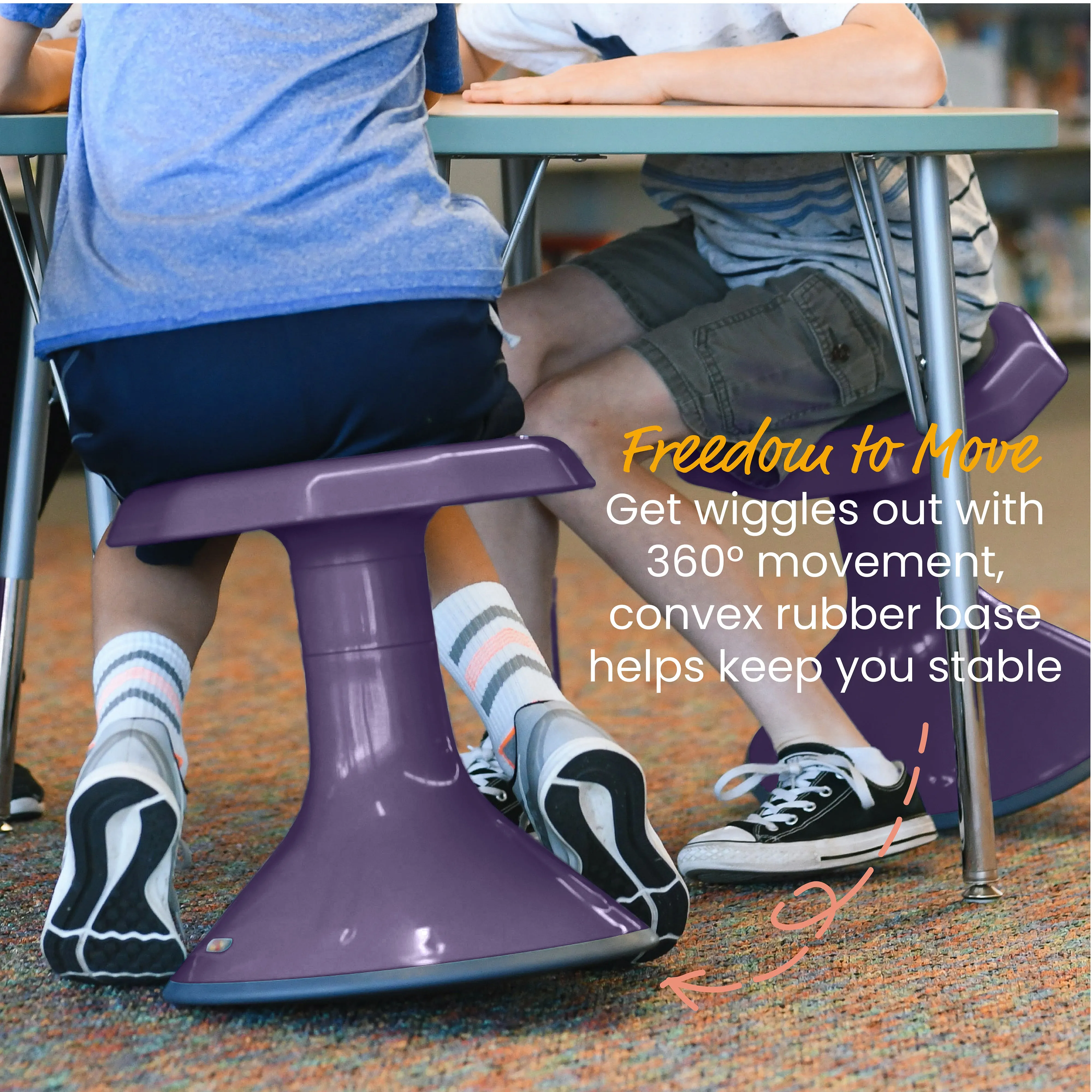 ACE Active Core Engagement Wobble Stool, Flexible Seating, 15in Seat Height