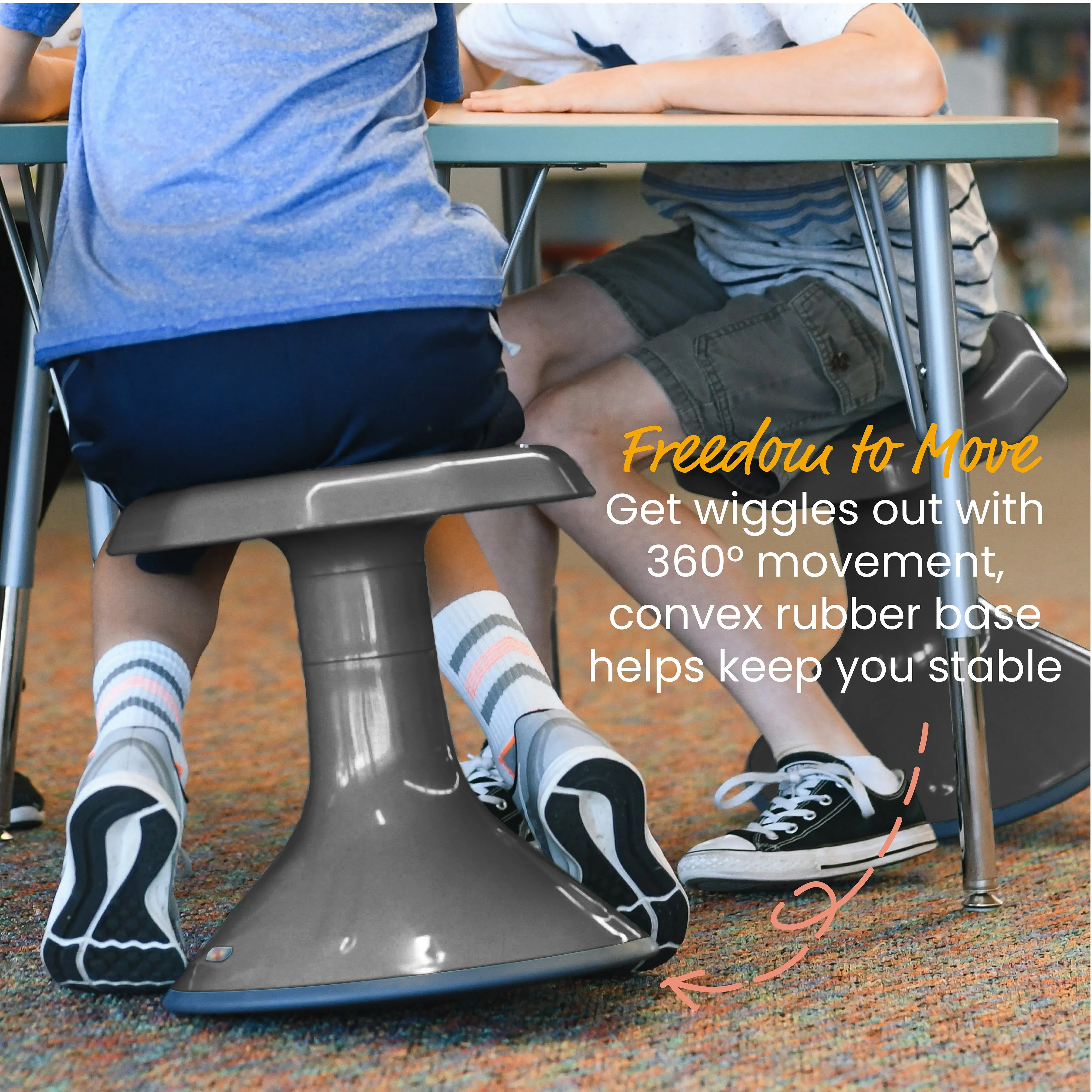ACE Active Core Engagement Wobble Stool, Flexible Seating, 15in Seat Height