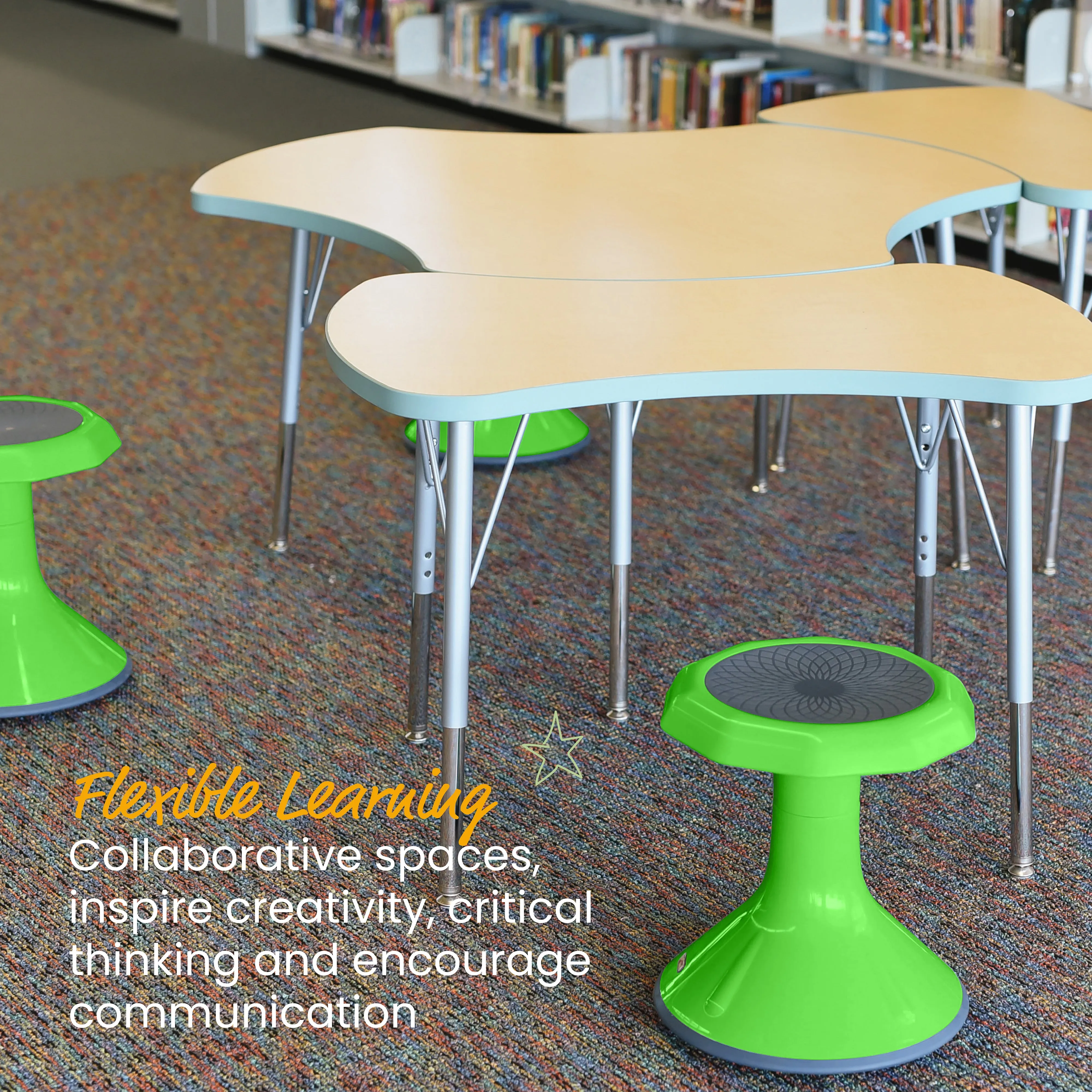 ACE Active Core Engagement Wobble Stool, Flexible Seating, 15in Seat Height