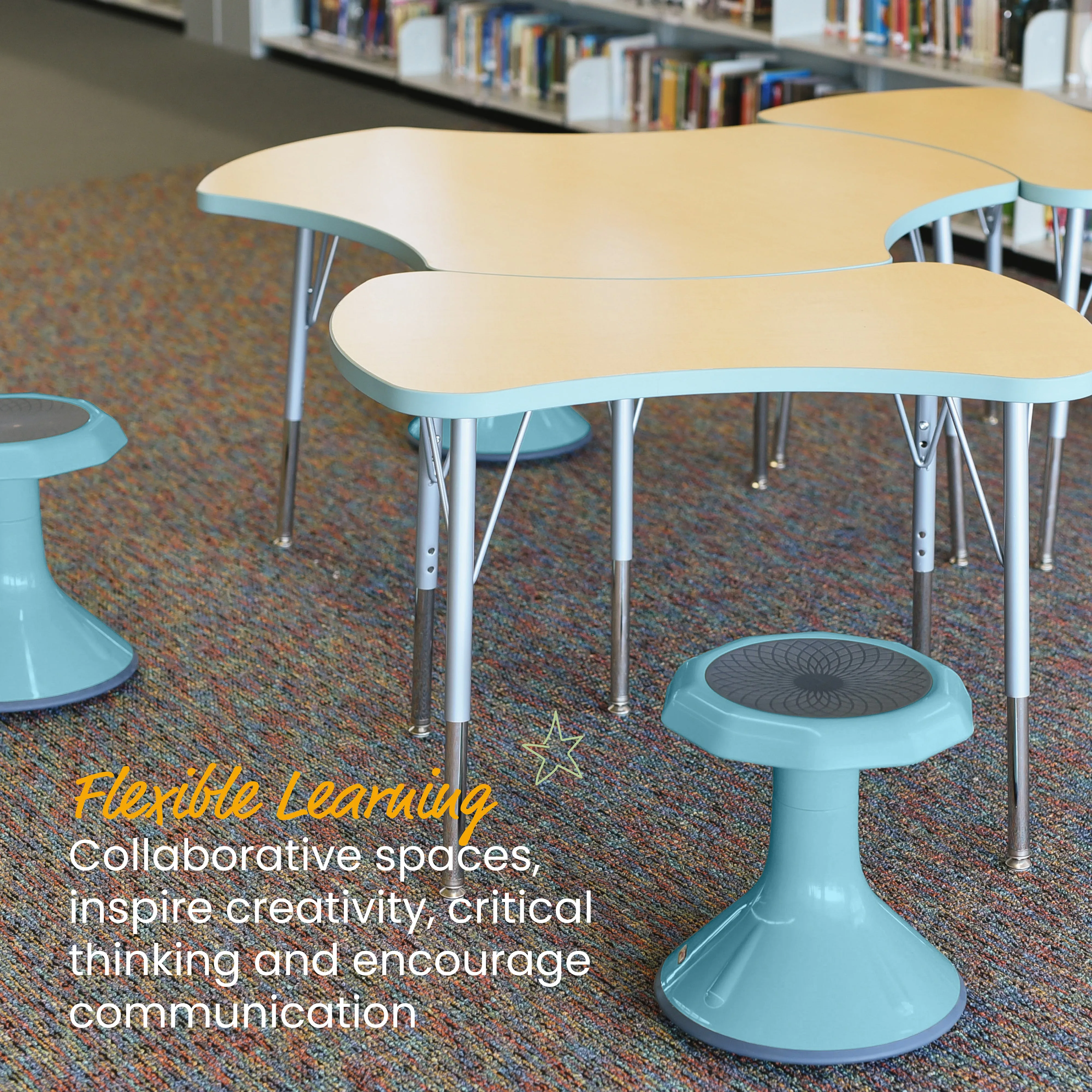 ACE Active Core Engagement Wobble Stool, Flexible Seating, 15in Seat Height