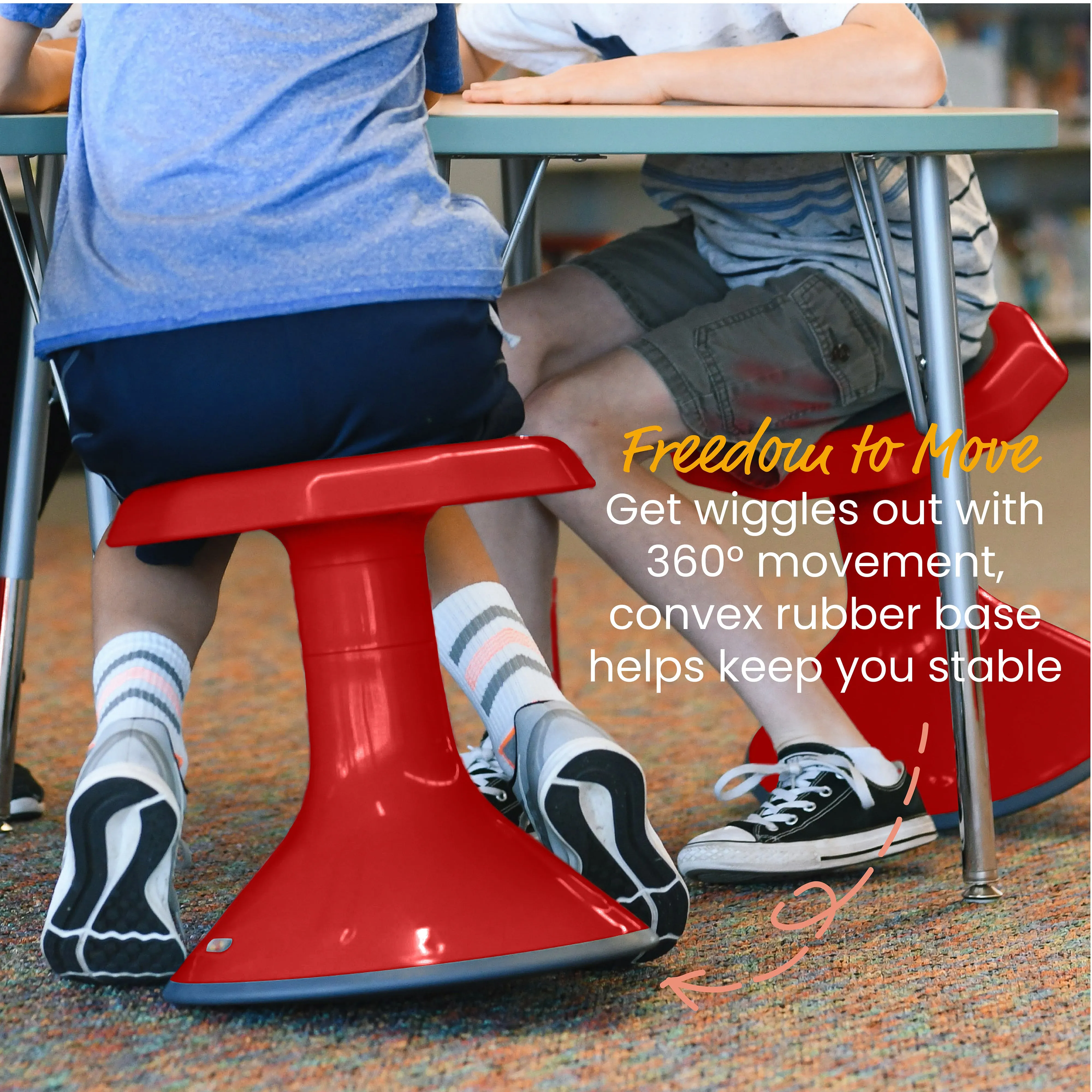 ACE Active Core Engagement Wobble Stool, Flexible Seating, 15in Seat Height