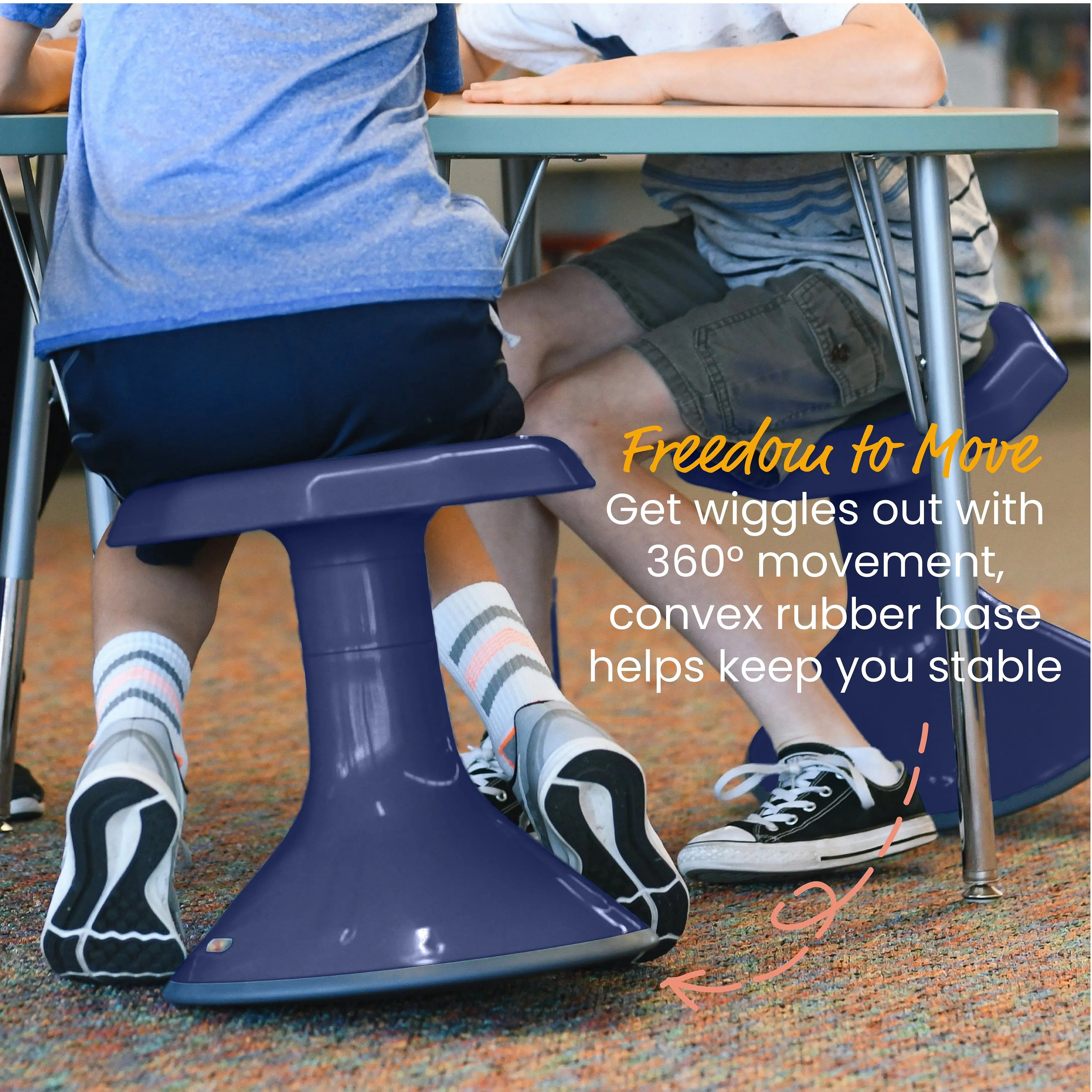 ACE Active Core Engagement Wobble Stool, Flexible Seating, 15in Seat Height