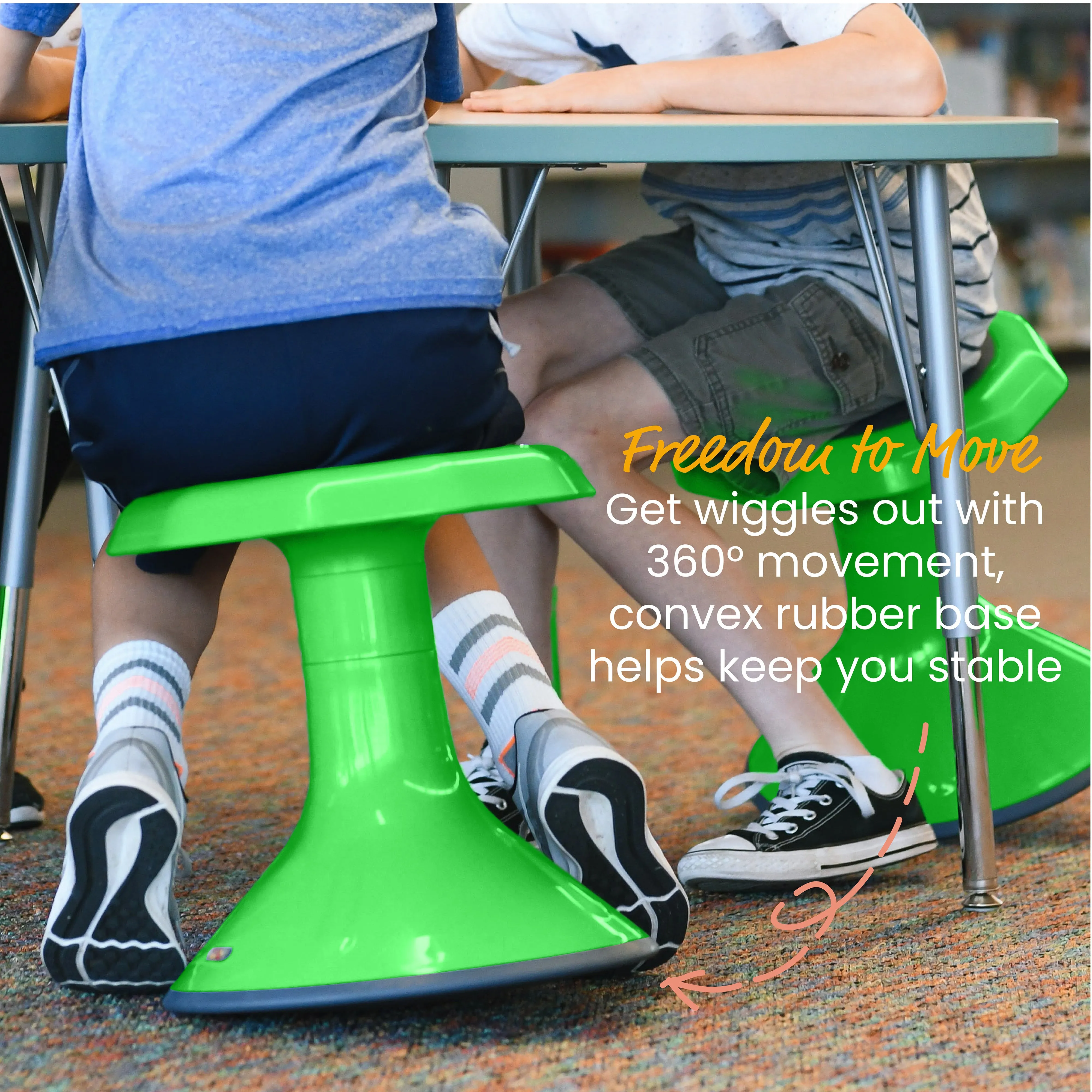 ACE Active Core Engagement Wobble Stool, Flexible Seating, 15in Seat Height