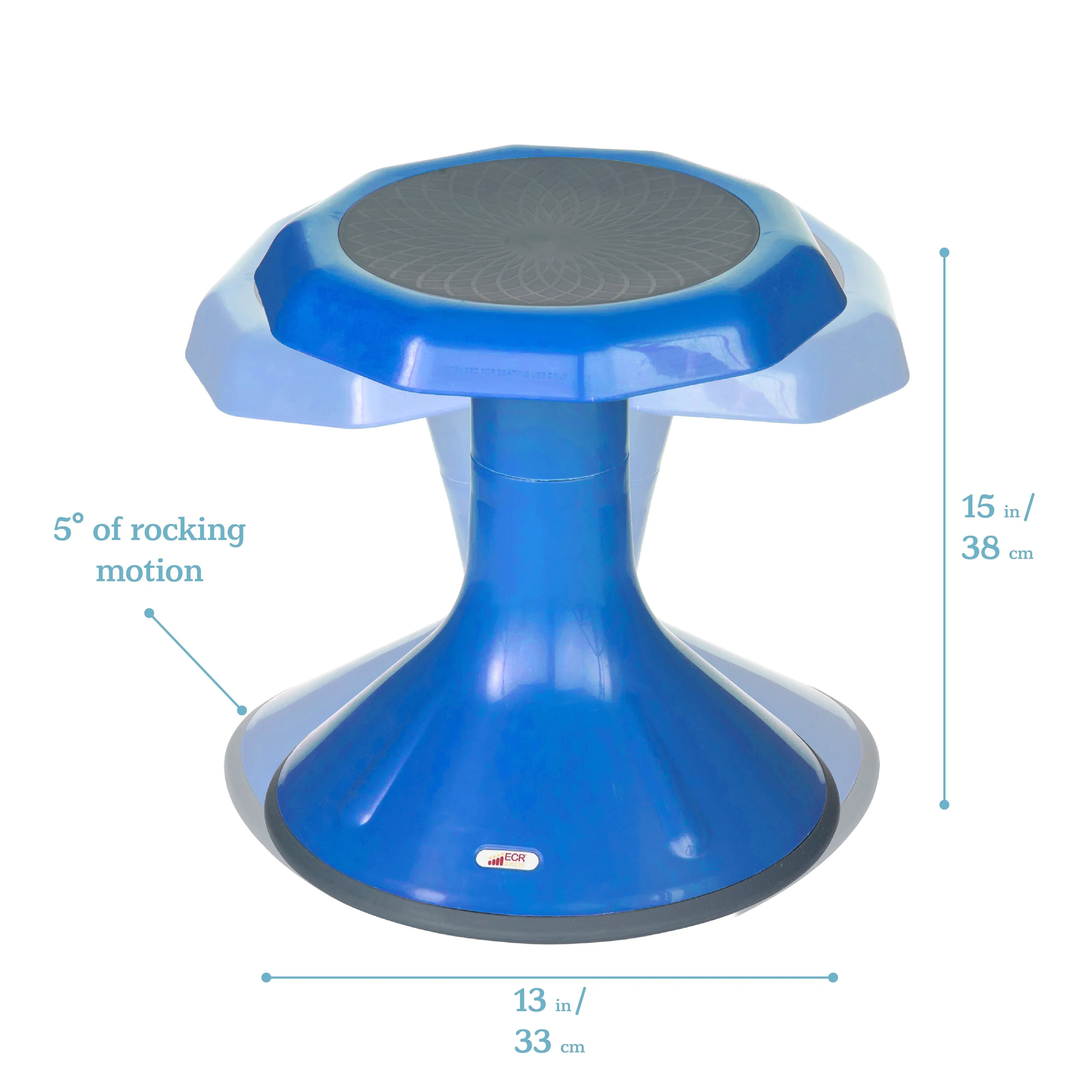 ACE Active Core Engagement Wobble Stool, Flexible Seating, 15in Seat Height