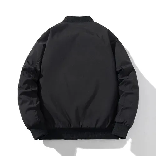 Aidase  mens outfits Jacket Men Solid Vintage Pilot Jacket Autumn Winter Thick Warm Parkas Coat Fashion Designer Clothes High Street Youth