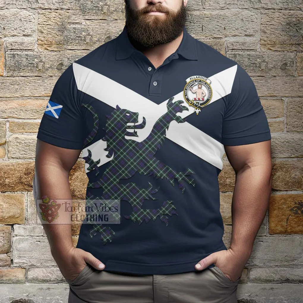 Allardice Tartan Lion Rampant Polo Shirt Proudly Display Your Heritage with Alba Gu Brath and Clan Name