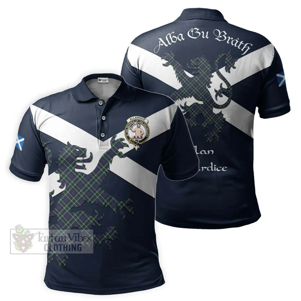 Allardice Tartan Lion Rampant Polo Shirt Proudly Display Your Heritage with Alba Gu Brath and Clan Name