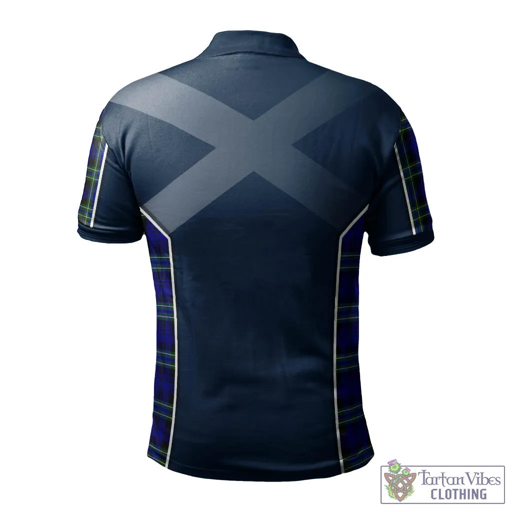 Arbuthnot Modern Tartan Men's Polo Shirt with Family Crest and Lion Rampant Vibes Sport Style