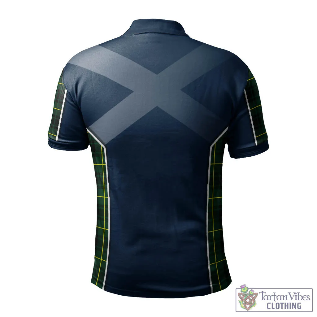 Arthur Modern Tartan Men's Polo Shirt with Family Crest and Scottish Thistle Vibes Sport Style