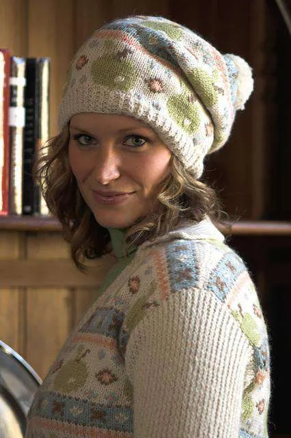 Baby Alpaca DK Woman's Fairisle Pullover and Hat *Pattern*