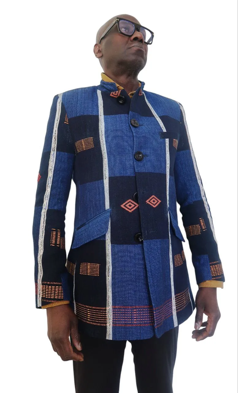 Blazer Homme Pagne Africain Senoufo - Élégance, authenticité et Histoire