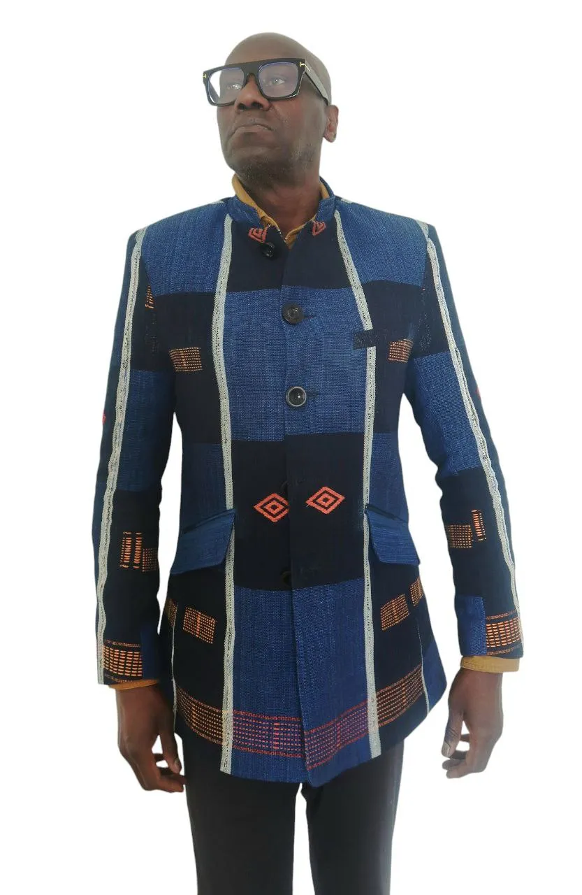 Blazer Homme Pagne Africain Senoufo - Élégance, authenticité et Histoire