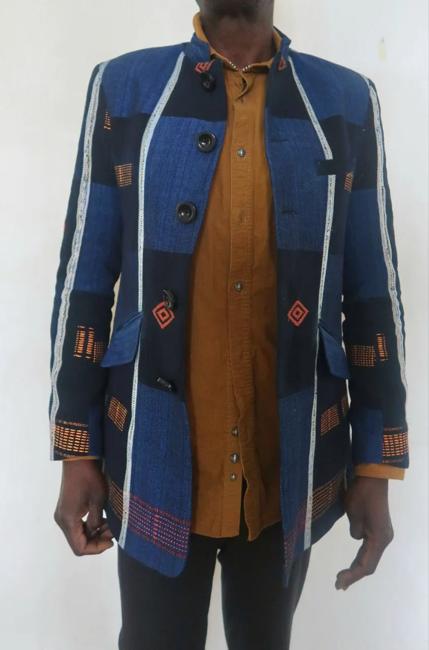 Blazer Homme Pagne Africain Senoufo - Élégance, authenticité et Histoire