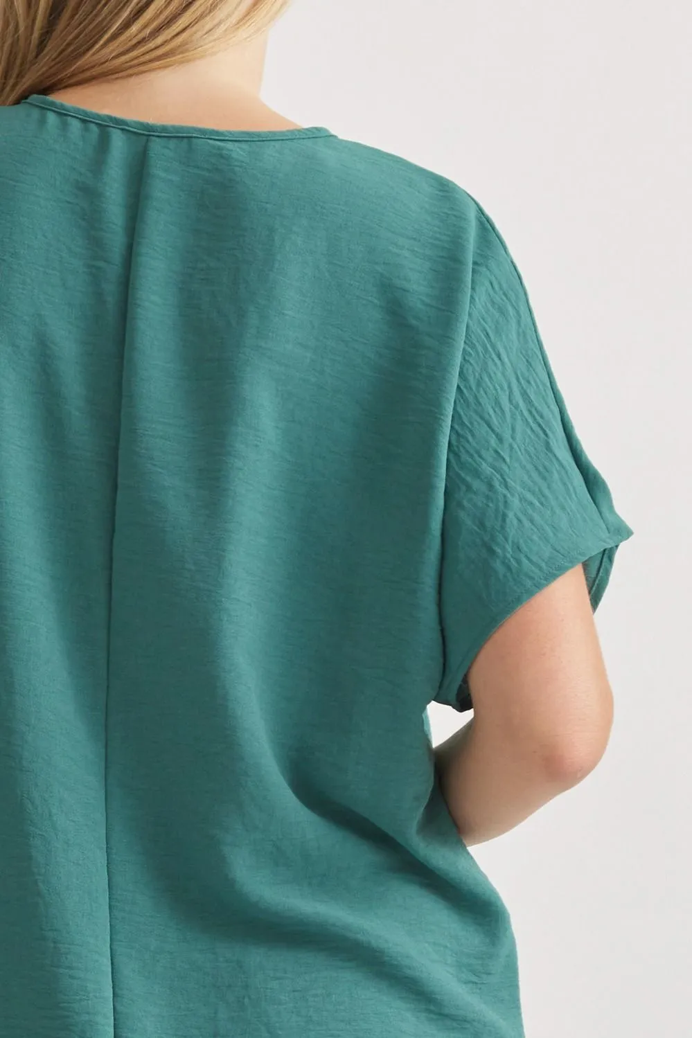 Blissful Basics V-Neck Top - Forest