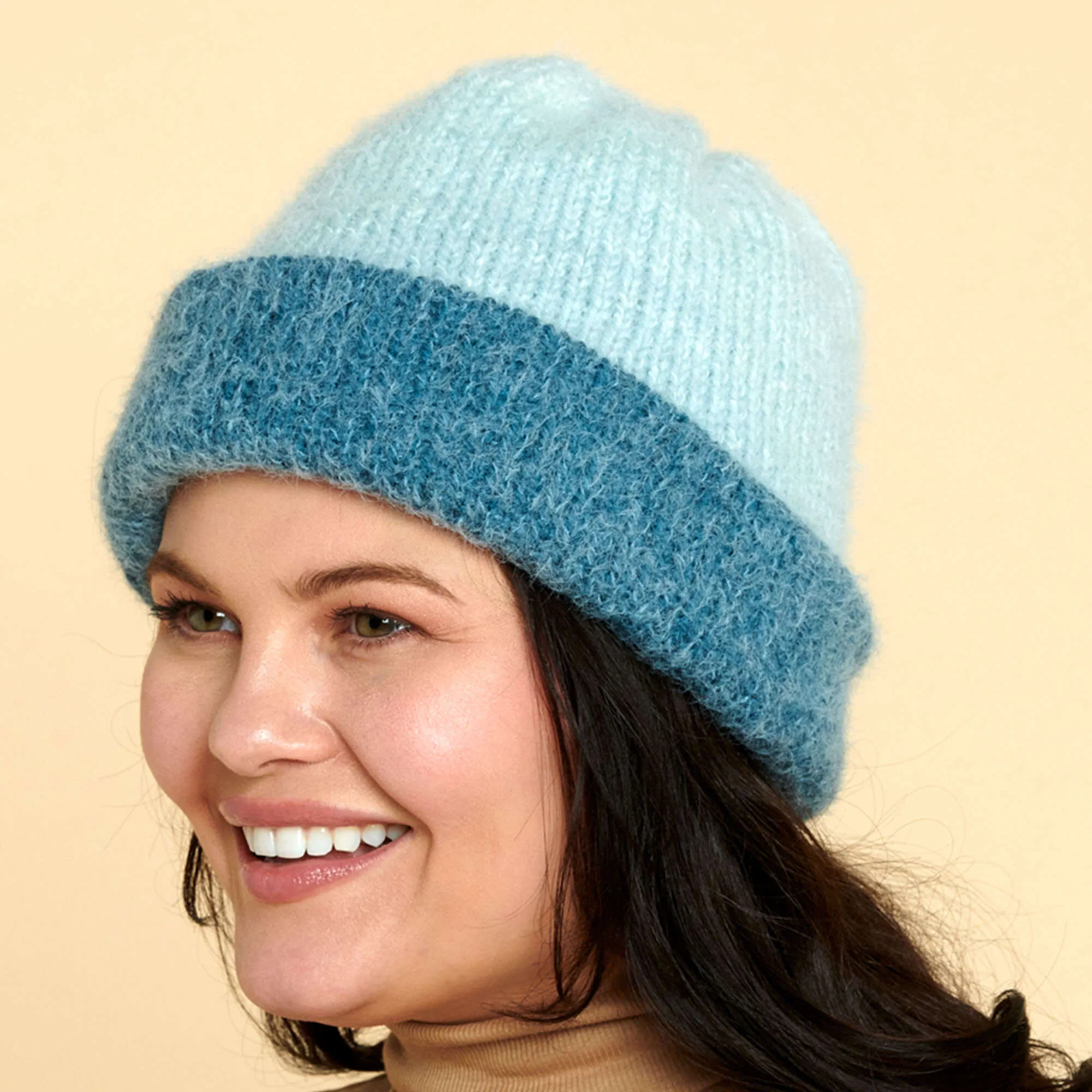 Caron Inside Out Knit Beanie