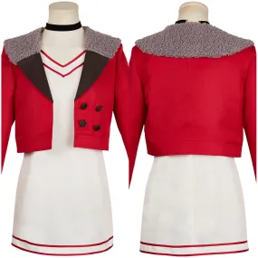 Dandadan Momo Ayase Women Red Dress Outfit Cosplay Costume Outfits Halloween Carnival Suit