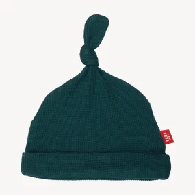 deep emerald waffle modal newborn hat