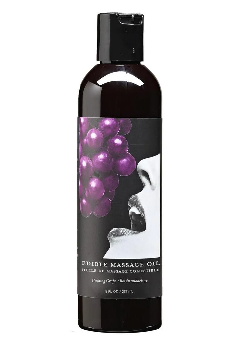 Earthly Body Hemp Seed Edible Massage Oil Gushing Grape
