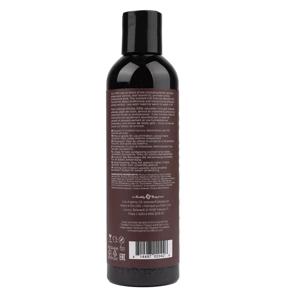 Earthly Body Hemp Seed Massage Oil Kashmir Musk
