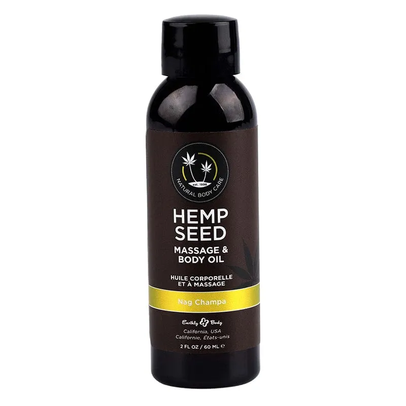 Earthly Body Hemp Seed Massage Oil Nag Champa