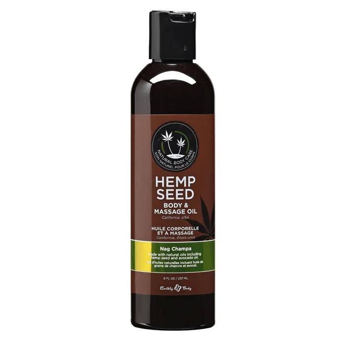 Earthly Body Hemp Seed Massage Oil Nag Champa