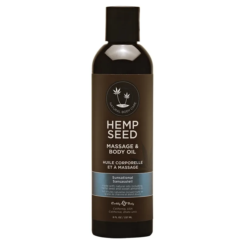 Earthly Body Hemp Seed Massage Oil Sunsational