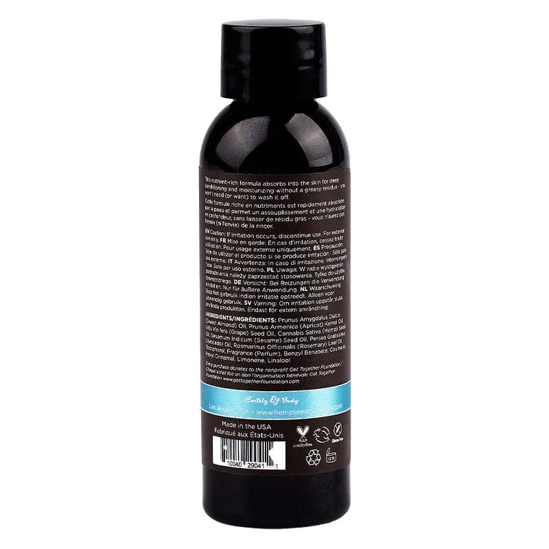 Earthly Body Hemp Seed Massage Oil Sunsational
