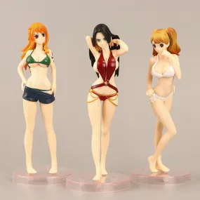 Exclusive One Piece Swimsuit Edition Set of 3 Action Figures | Boa Hancock, Nami, Brin | 18 cm