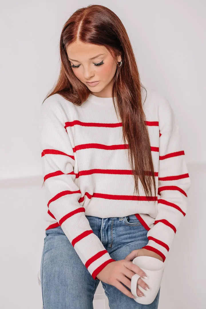Festive Feelings Striped Sweater